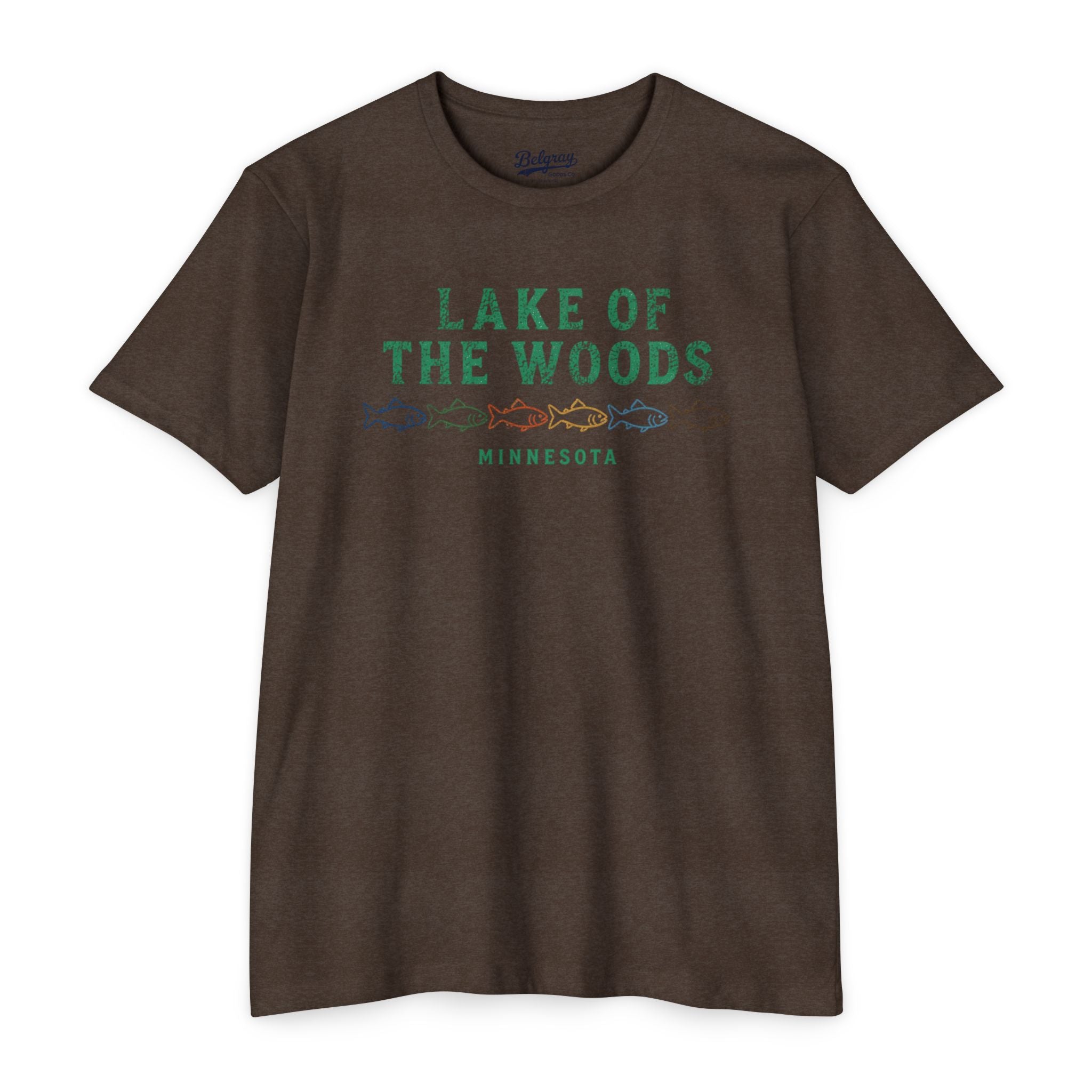 Lake of the Woods Minnesota Vintage Fishing T-Shirt | Retro Fish Graphic Tee