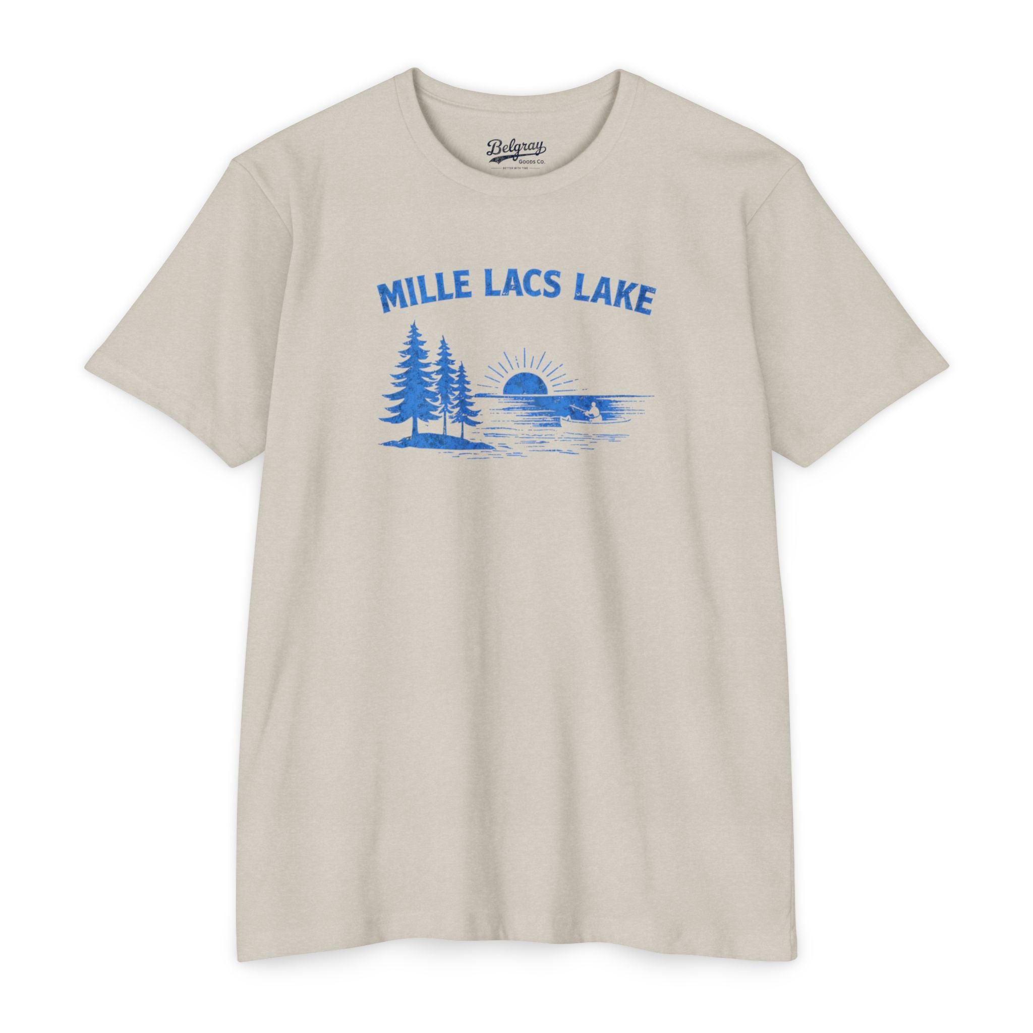 Mille Lacs Lake Minnesota T-Shirt – Vintage Canoe Sunset Retro Tee