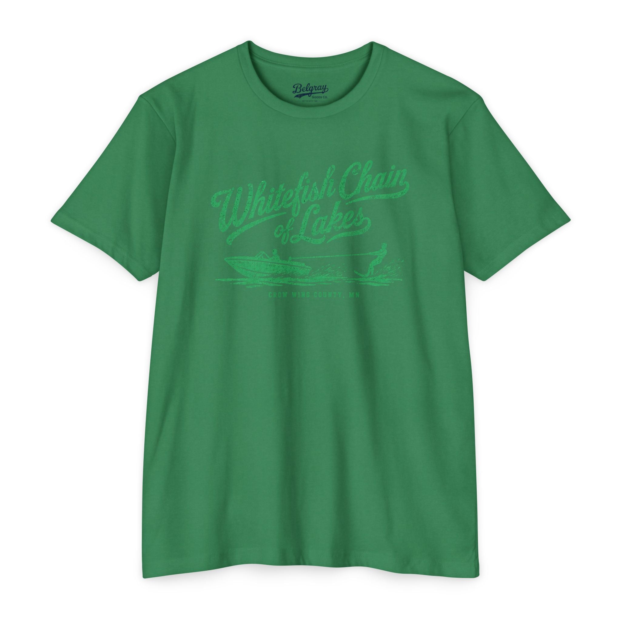 Whitefish Chain of Lakes Minnesota T-Shirt – Vintage Lake Map Retro Tee