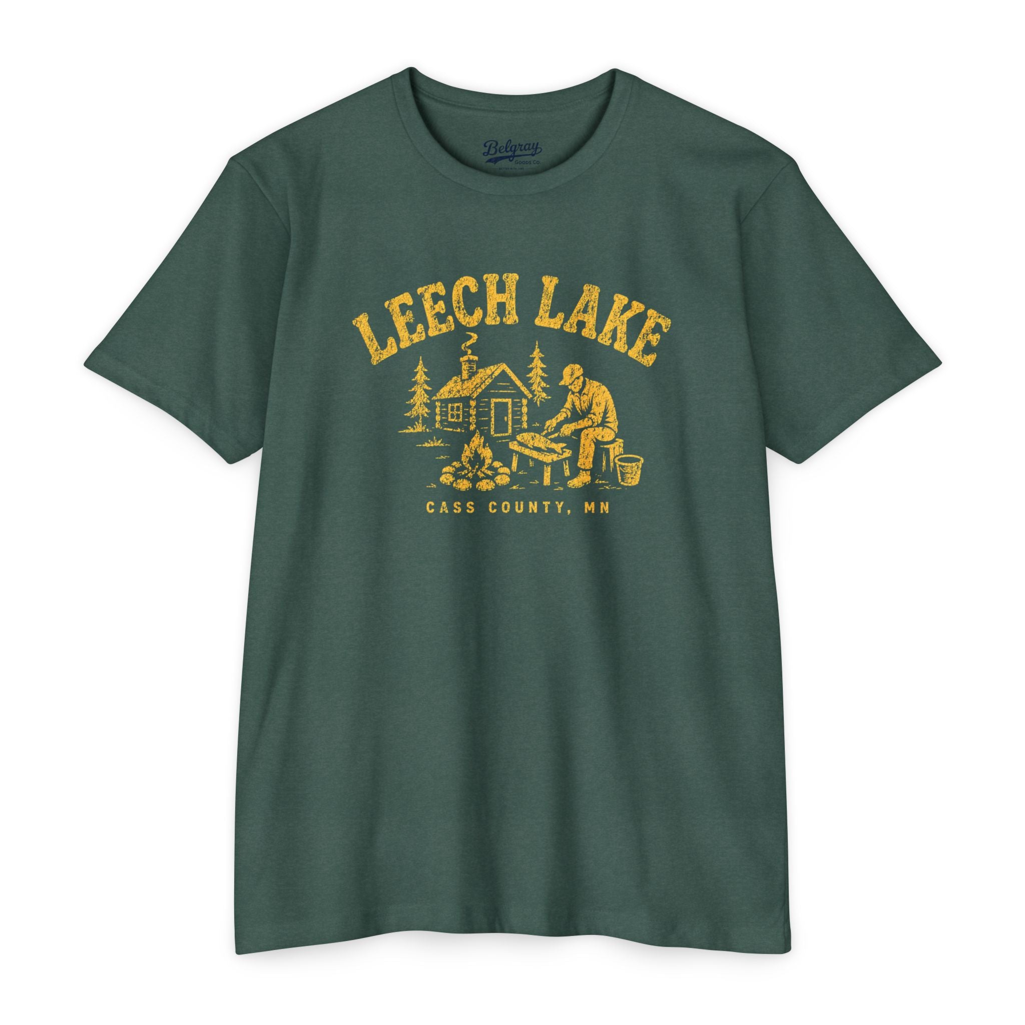 Leech Lake T-Shirt – Vintage Fishing Cabin Minnesota Tee | Cass County
