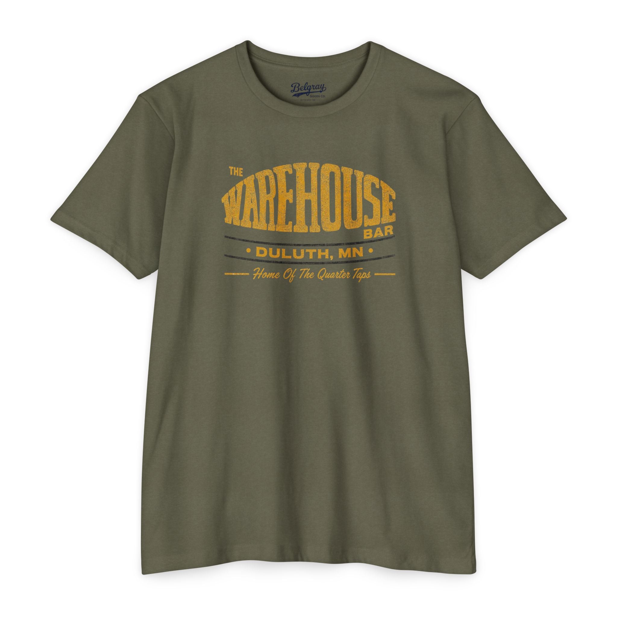 The Warehouse Bar Duluth, MN | Home of the Quarter Taps Retro T-Shirt