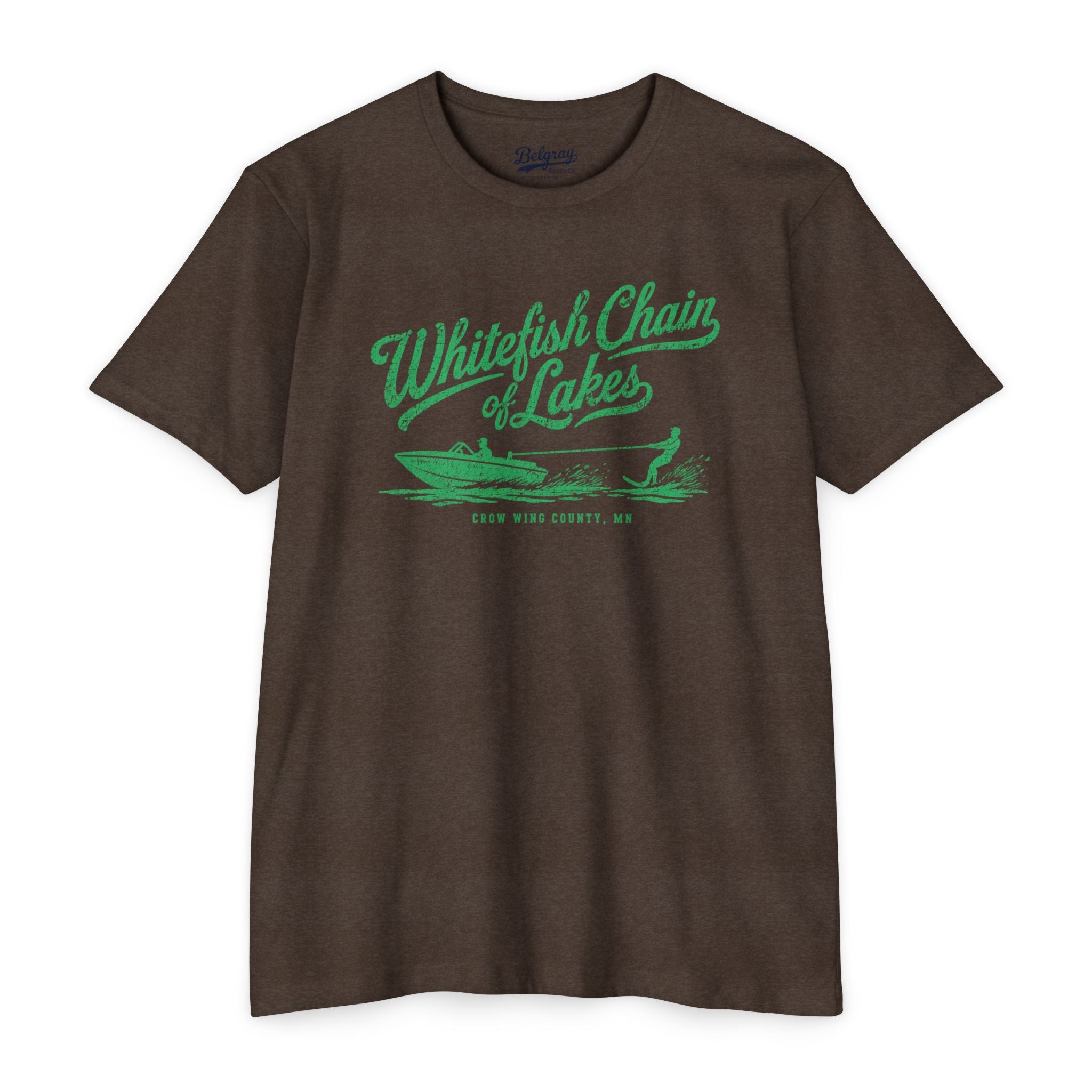 Whitefish Chain of Lakes Minnesota T-Shirt – Vintage Lake Map Retro Tee