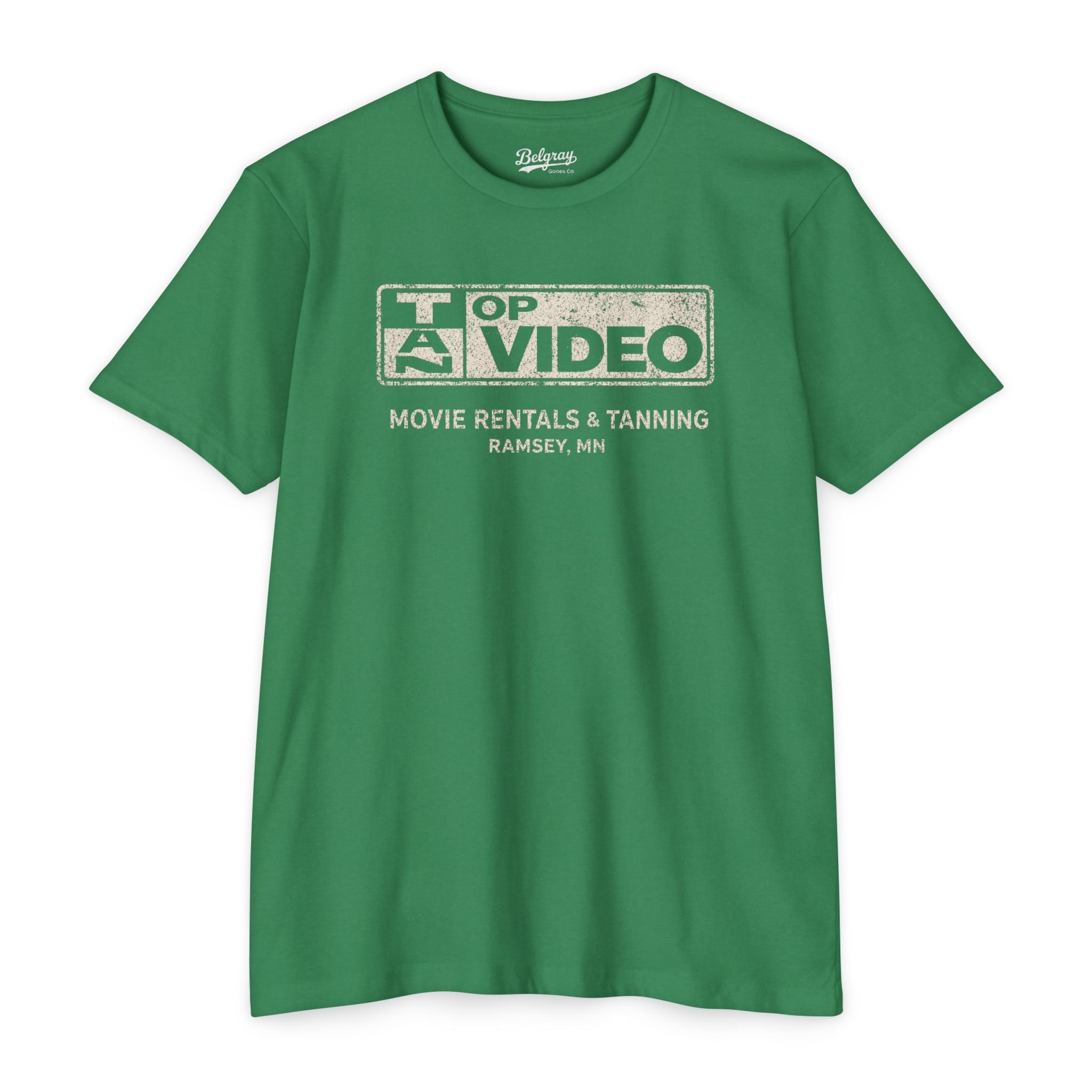 Top Tan Video Ramsey Minnesota T-Shirt – Vintage VHS Rental Retro Tee