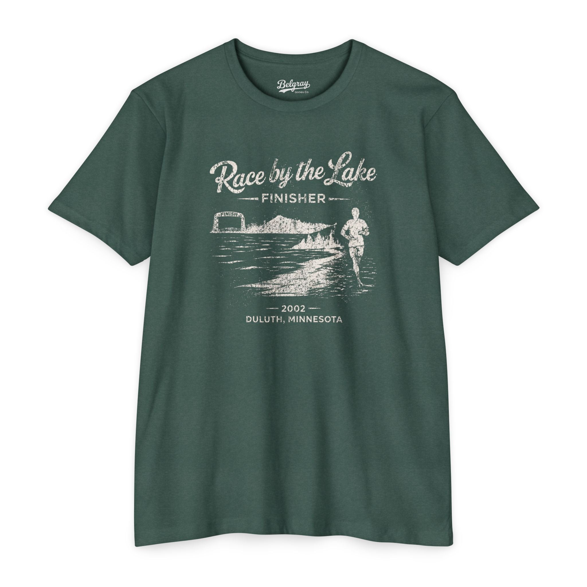 Race by the Lake Duluth Minnesota T-Shirt – Vintage Running Finisher Retro Tee