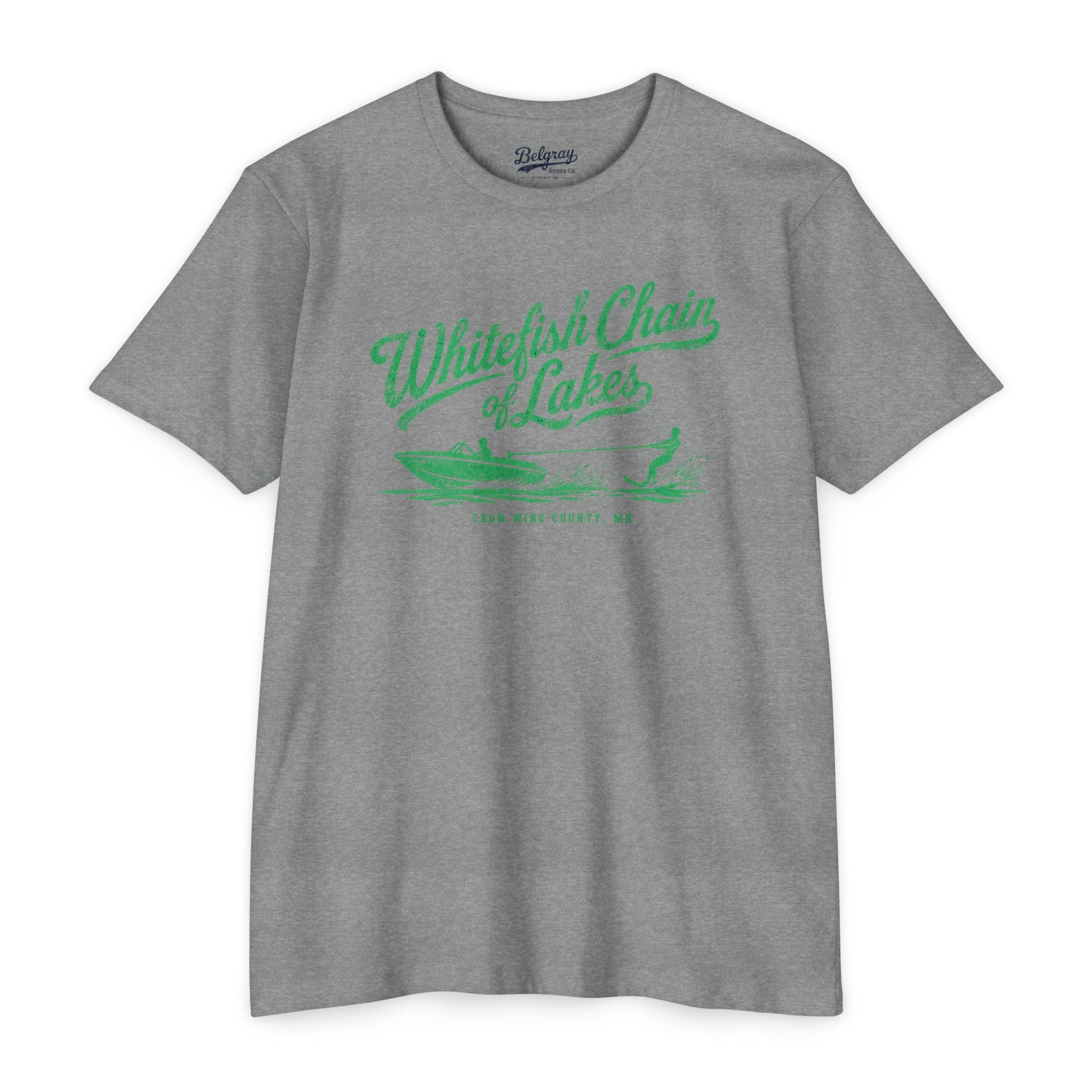 Whitefish Chain of Lakes Minnesota T-Shirt – Vintage Lake Map Retro Tee