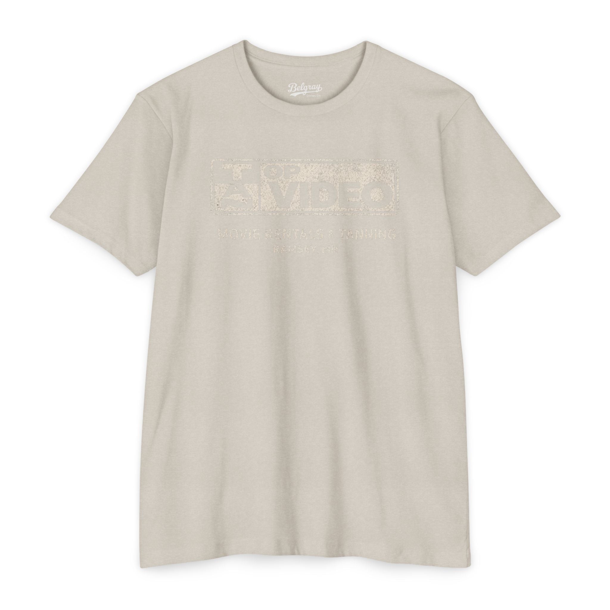 Top Tan Video Ramsey Minnesota T-Shirt – Vintage VHS Rental Retro Tee