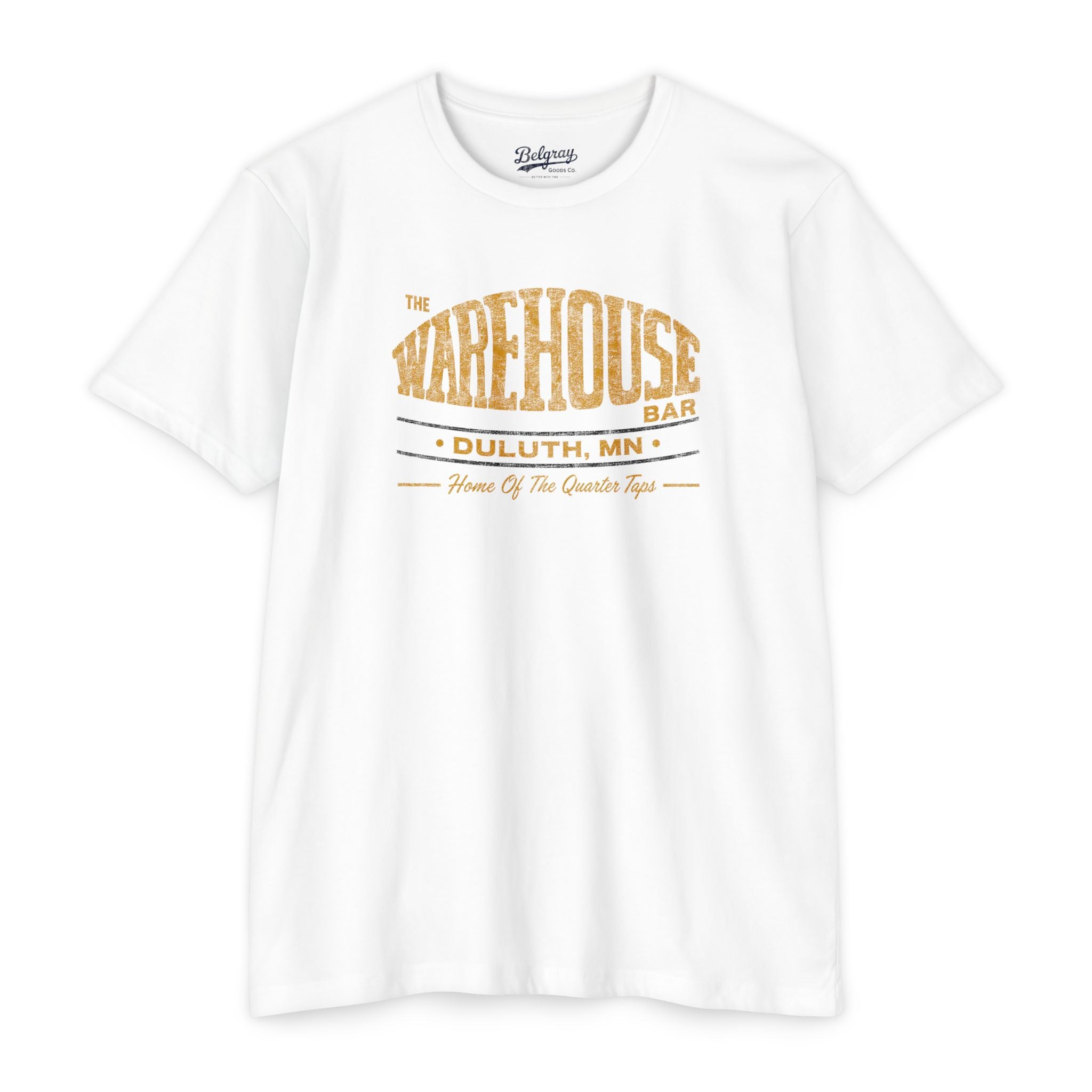 The Warehouse Bar Duluth, MN | Home of the Quarter Taps Retro T-Shirt