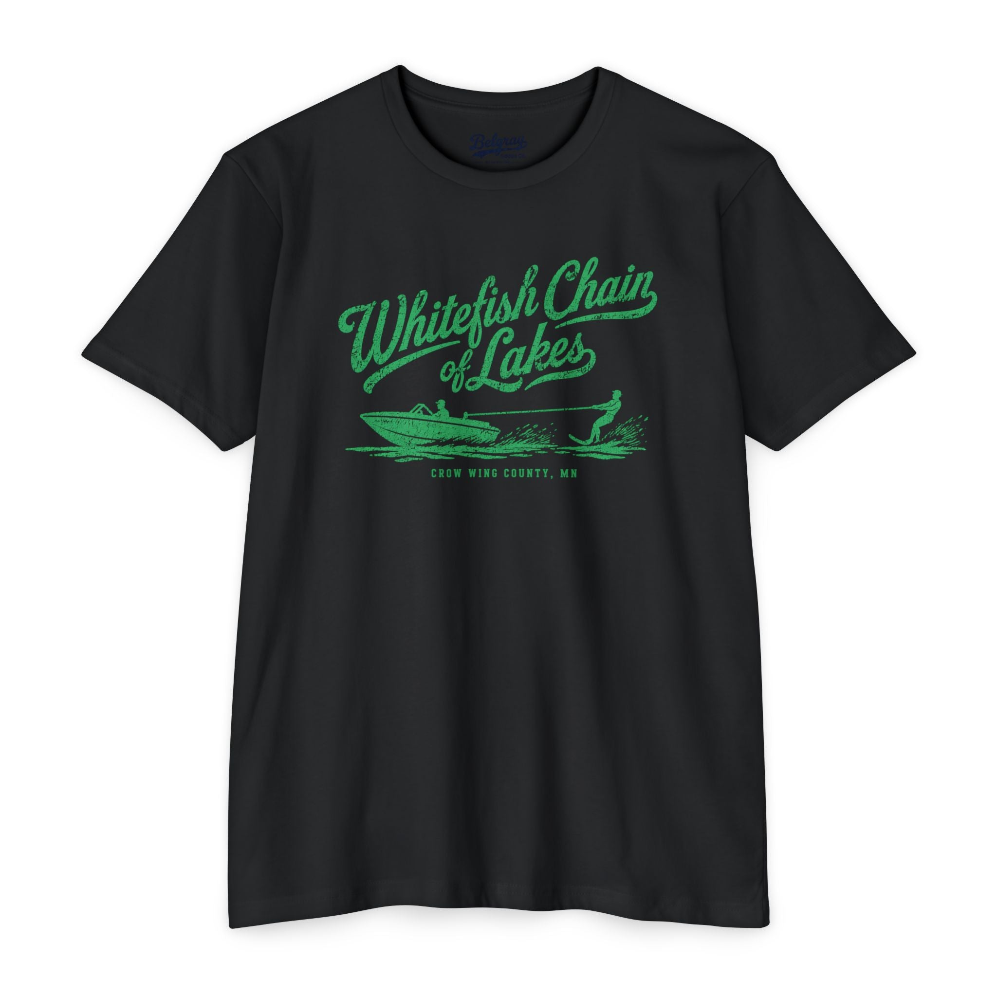 Whitefish Chain of Lakes Minnesota T-Shirt – Vintage Lake Map Retro Tee