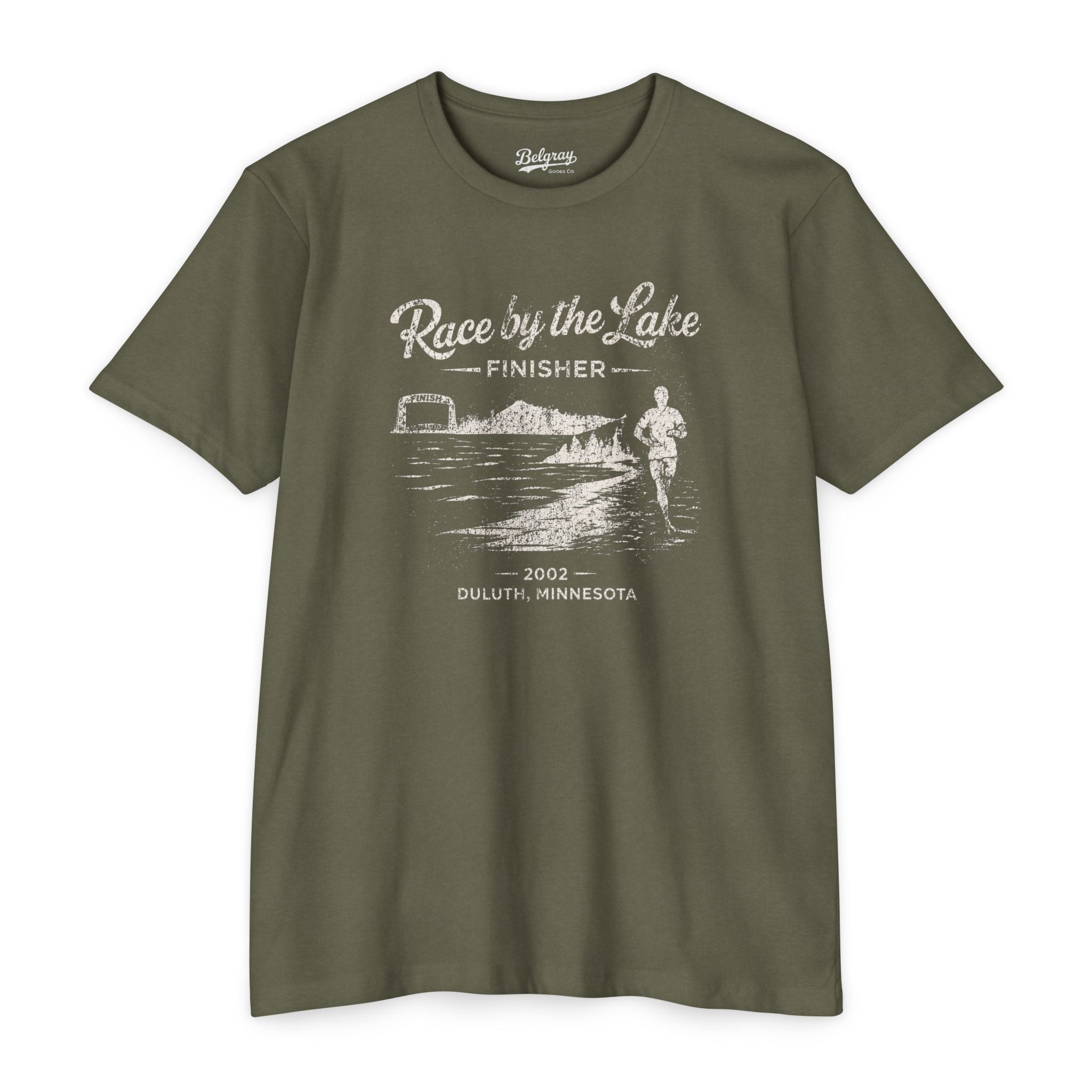 Race by the Lake Duluth Minnesota T-Shirt – Vintage Running Finisher Retro Tee