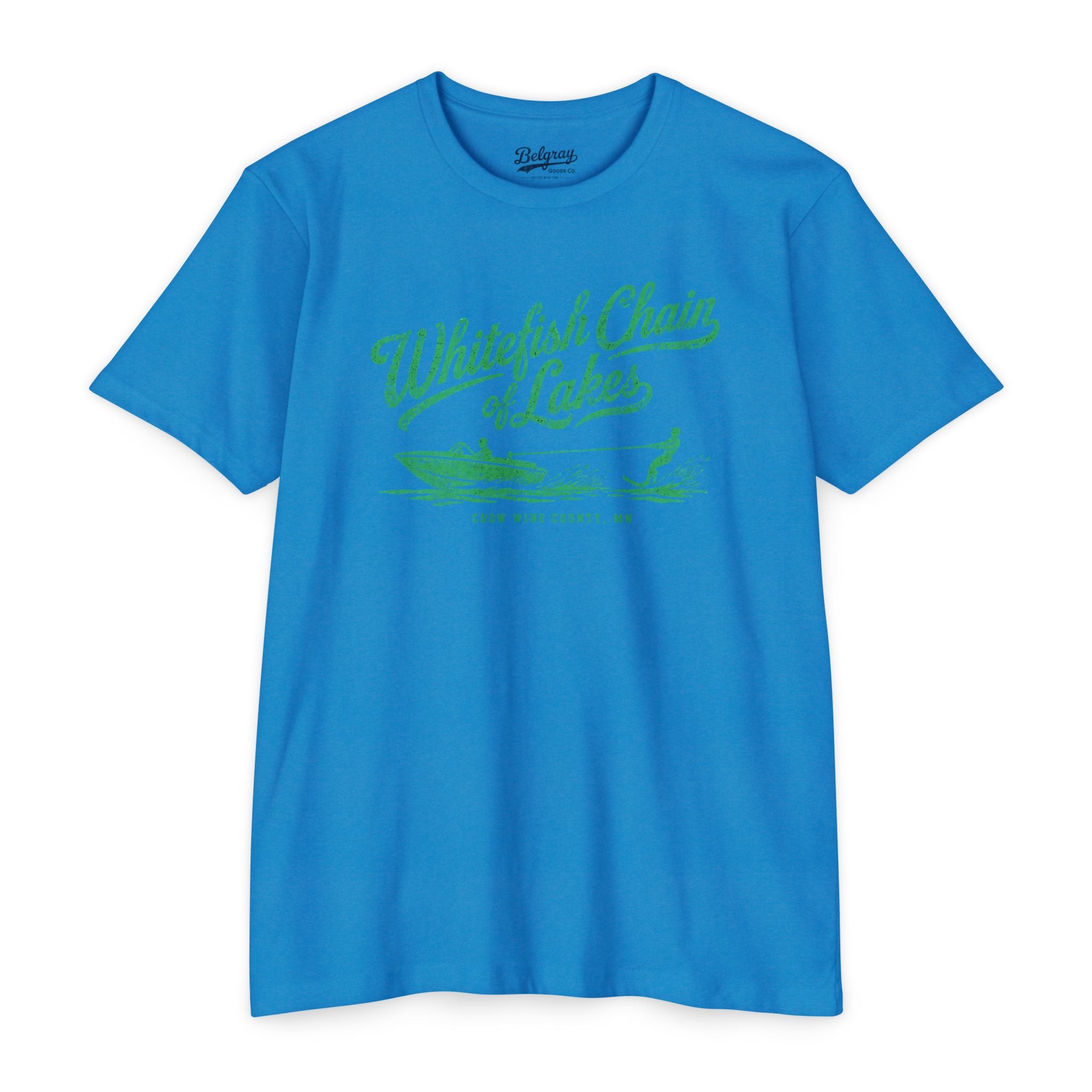 Whitefish Chain of Lakes Minnesota T-Shirt – Vintage Lake Map Retro Tee