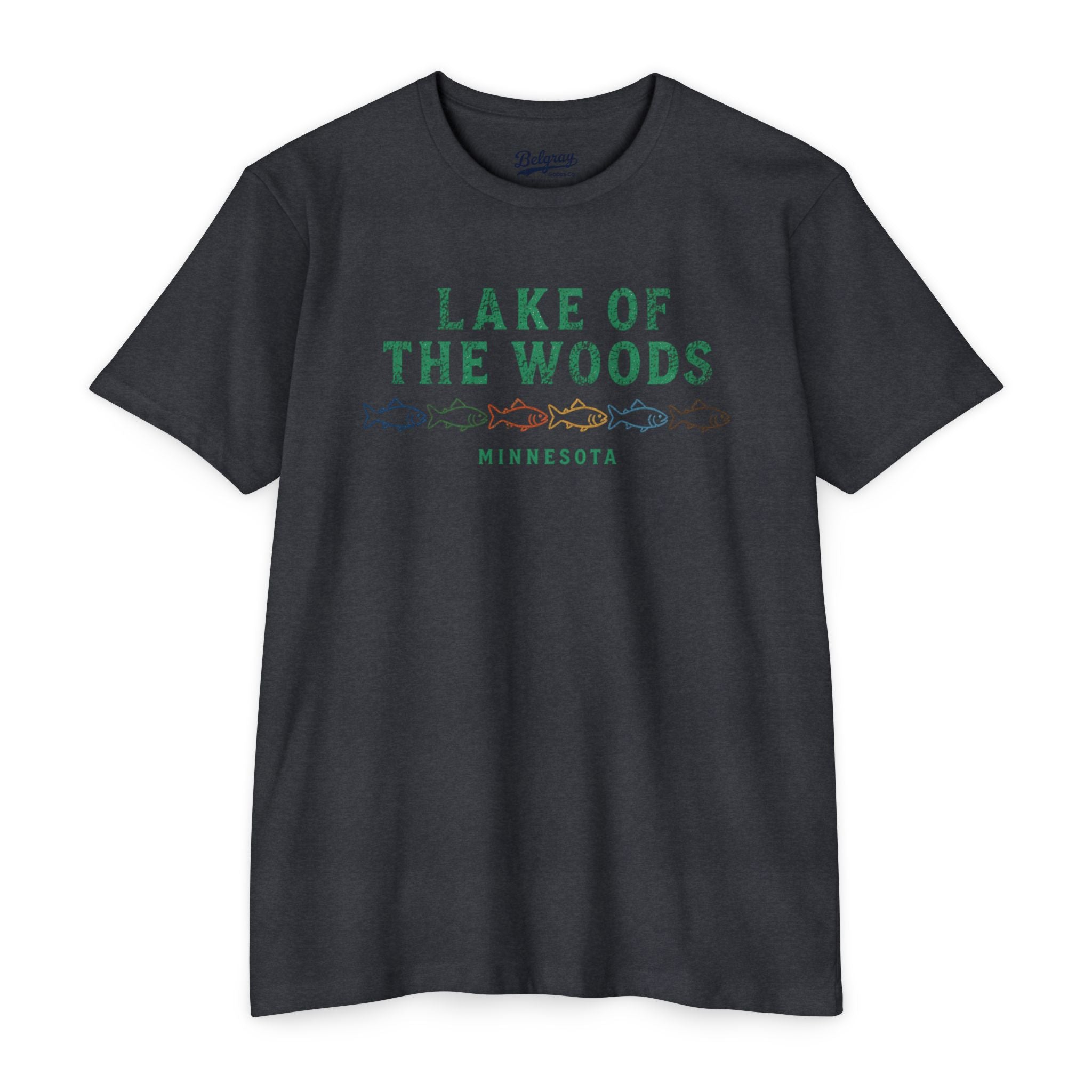 Lake of the Woods Minnesota Vintage Fishing T-Shirt | Retro Fish Graphic Tee