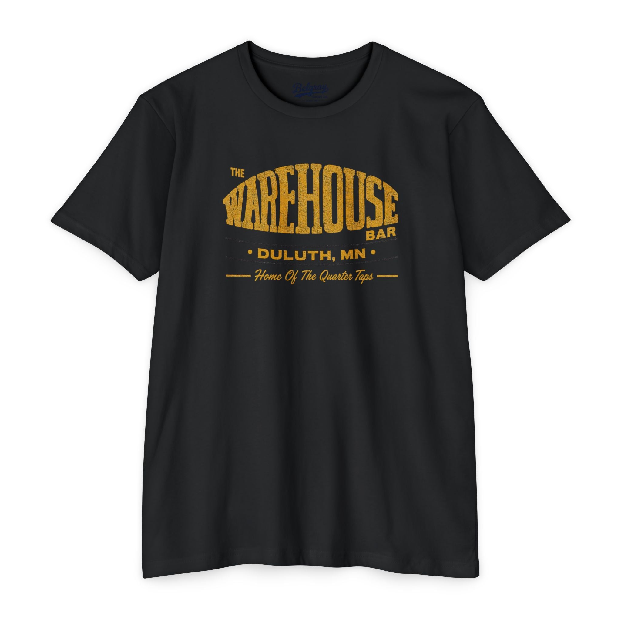 The Warehouse Bar Duluth, MN | Home of the Quarter Taps Retro T-Shirt