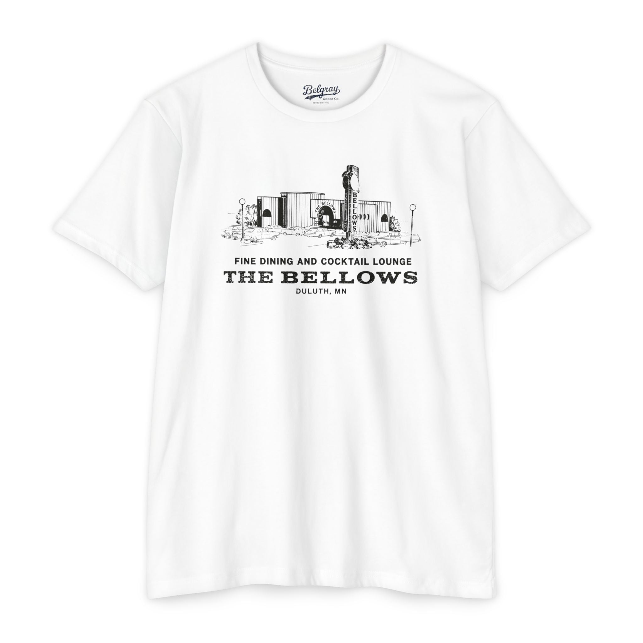 The Bellows Fine Dining & Cocktail Lounge T-Shirt – Duluth, Minnesota Retro Tee