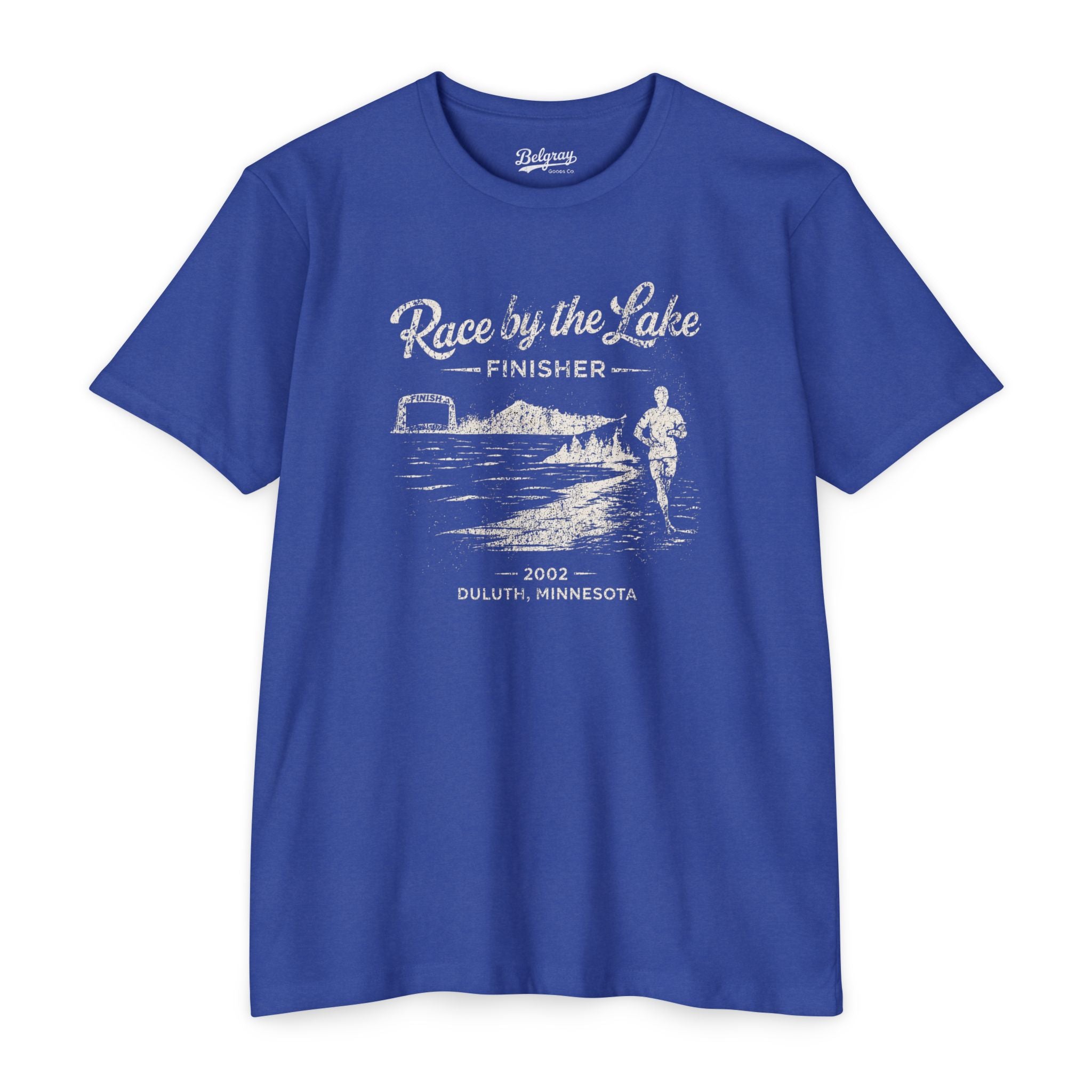 Race by the Lake Duluth Minnesota T-Shirt – Vintage Running Finisher Retro Tee