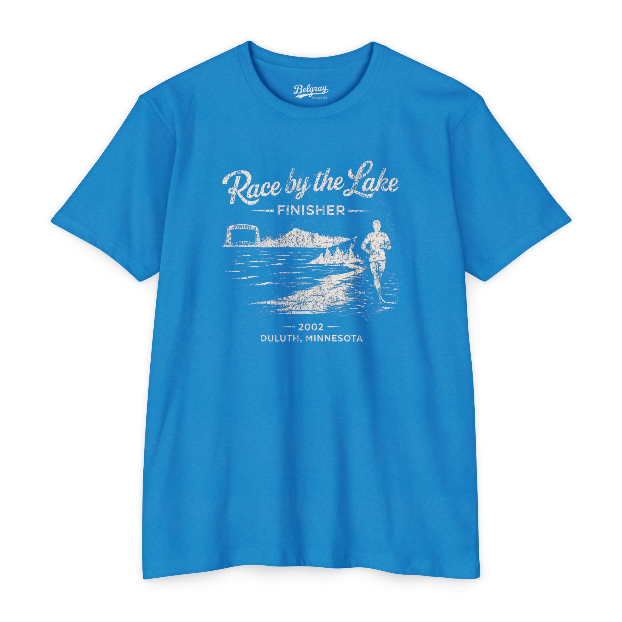 Race by the Lake Duluth Minnesota T-Shirt – Vintage Running Finisher Retro Tee