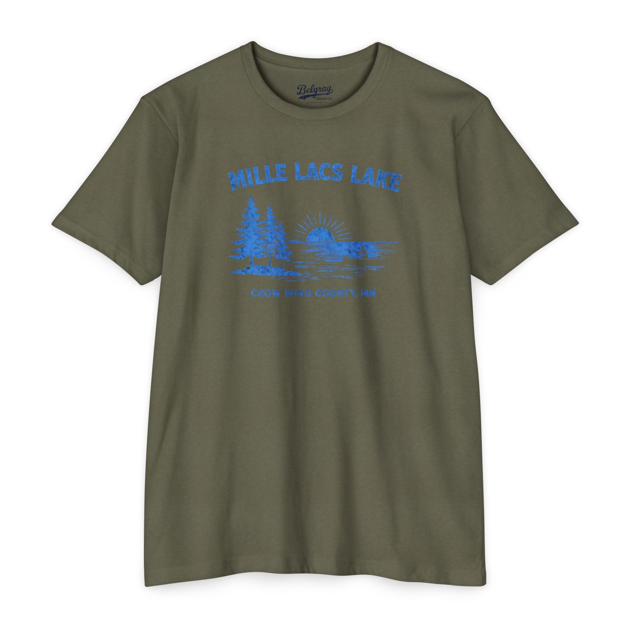 Mille Lacs Lake Minnesota T-Shirt – Vintage Canoe Sunset Retro Tee