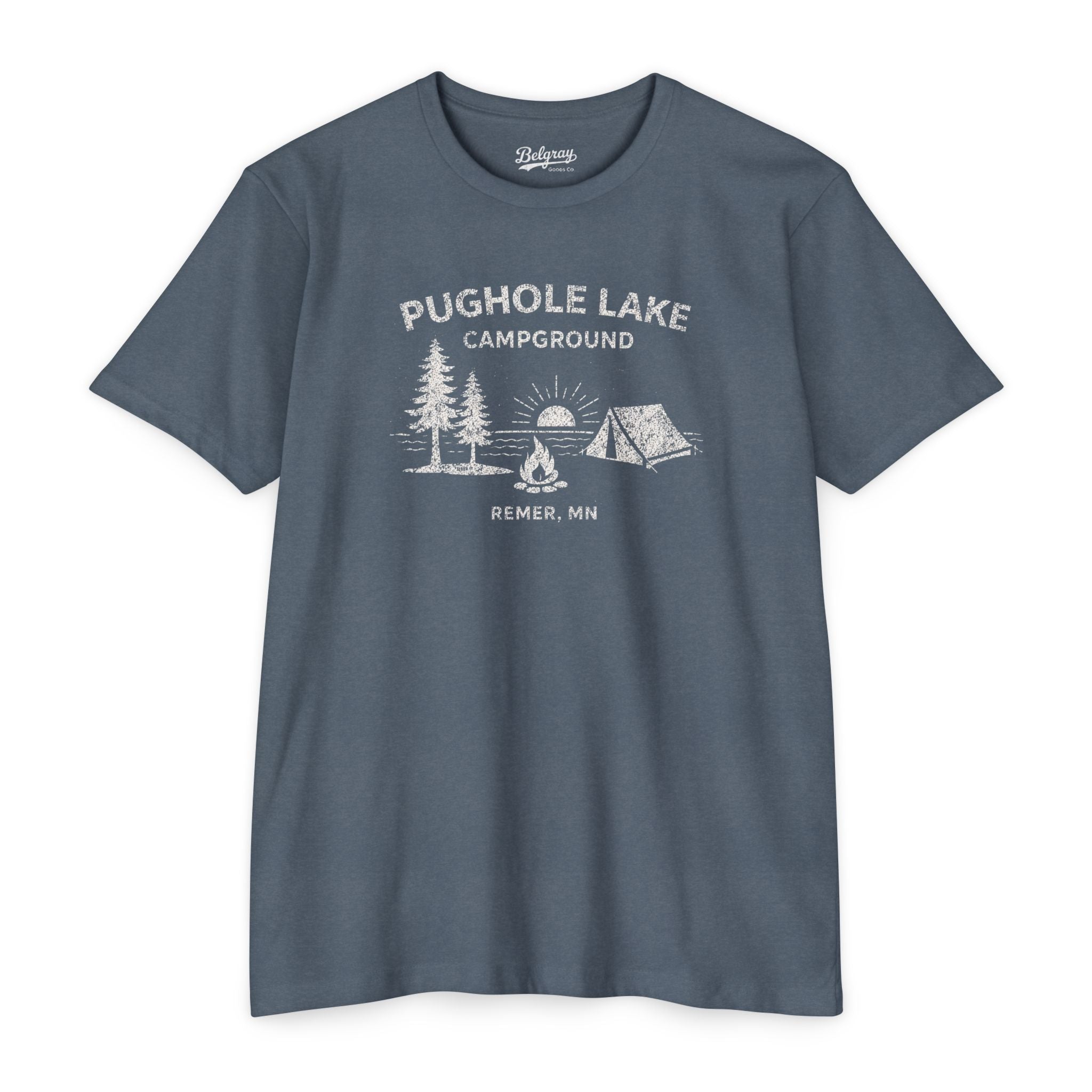 Pughole Lake Campground Minnesota T-Shirt – Vintage Camping Retro Tee