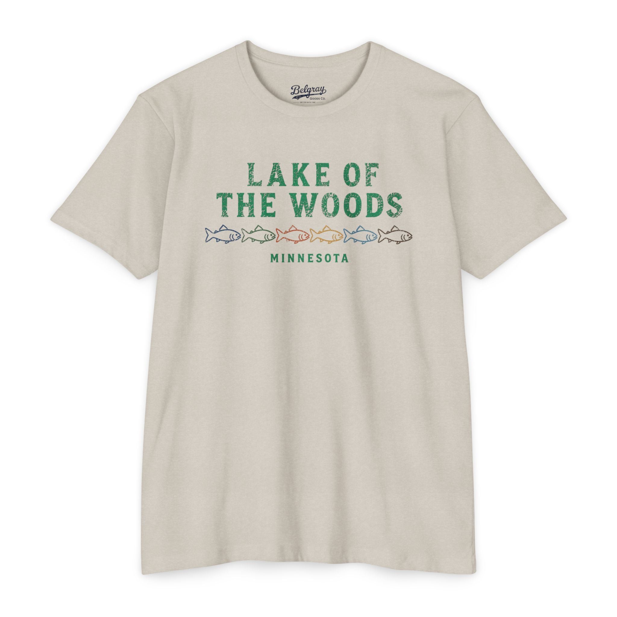 Lake of the Woods Minnesota Vintage Fishing T-Shirt | Retro Fish Graphic Tee