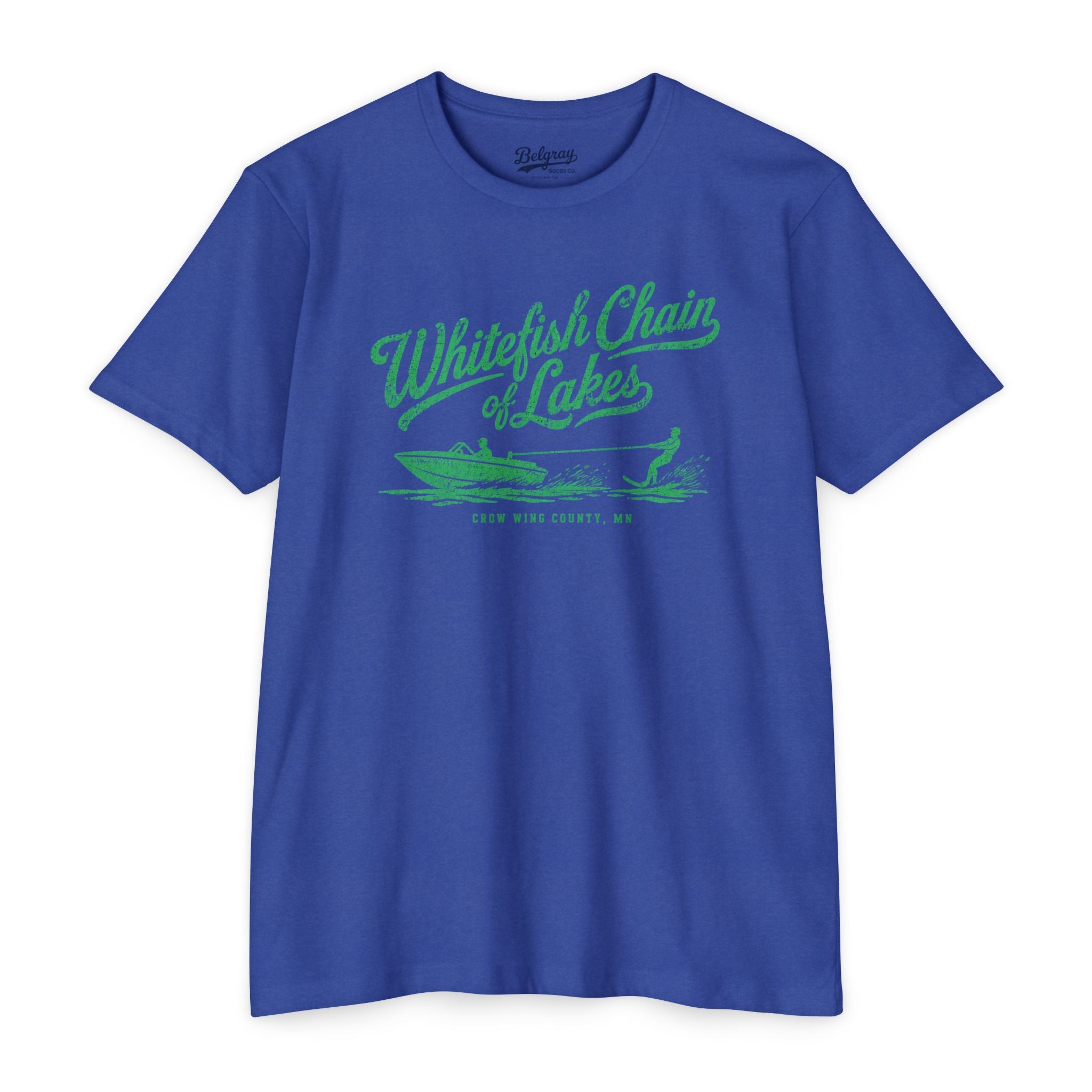 Whitefish Chain of Lakes Minnesota T-Shirt – Vintage Lake Map Retro Tee