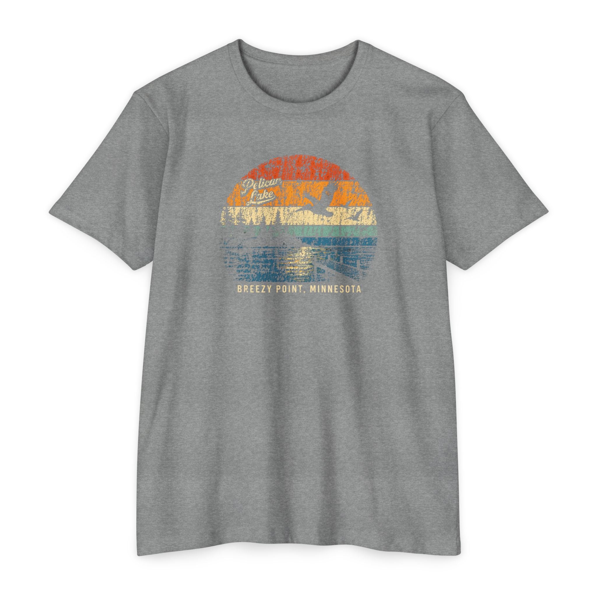 Pelican Lake T-Shirt – Vintage Sunset Minnesota Lake Tee | Breezy Point Retro Shirt