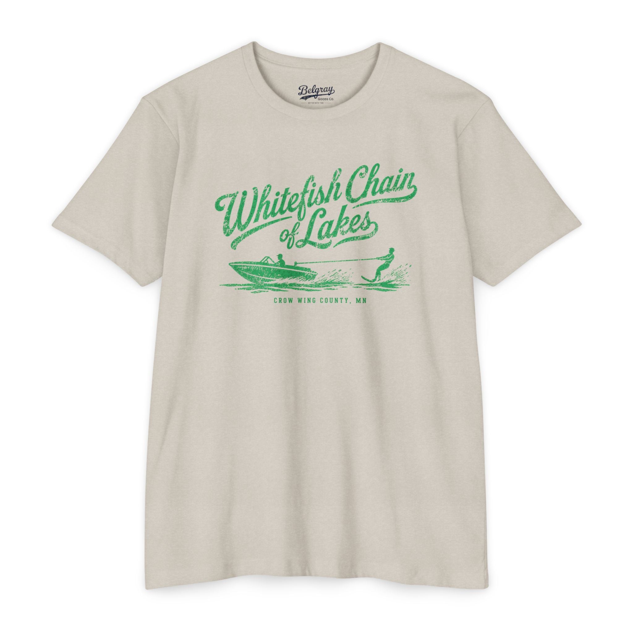 Whitefish Chain of Lakes Minnesota T-Shirt – Vintage Lake Map Retro Tee