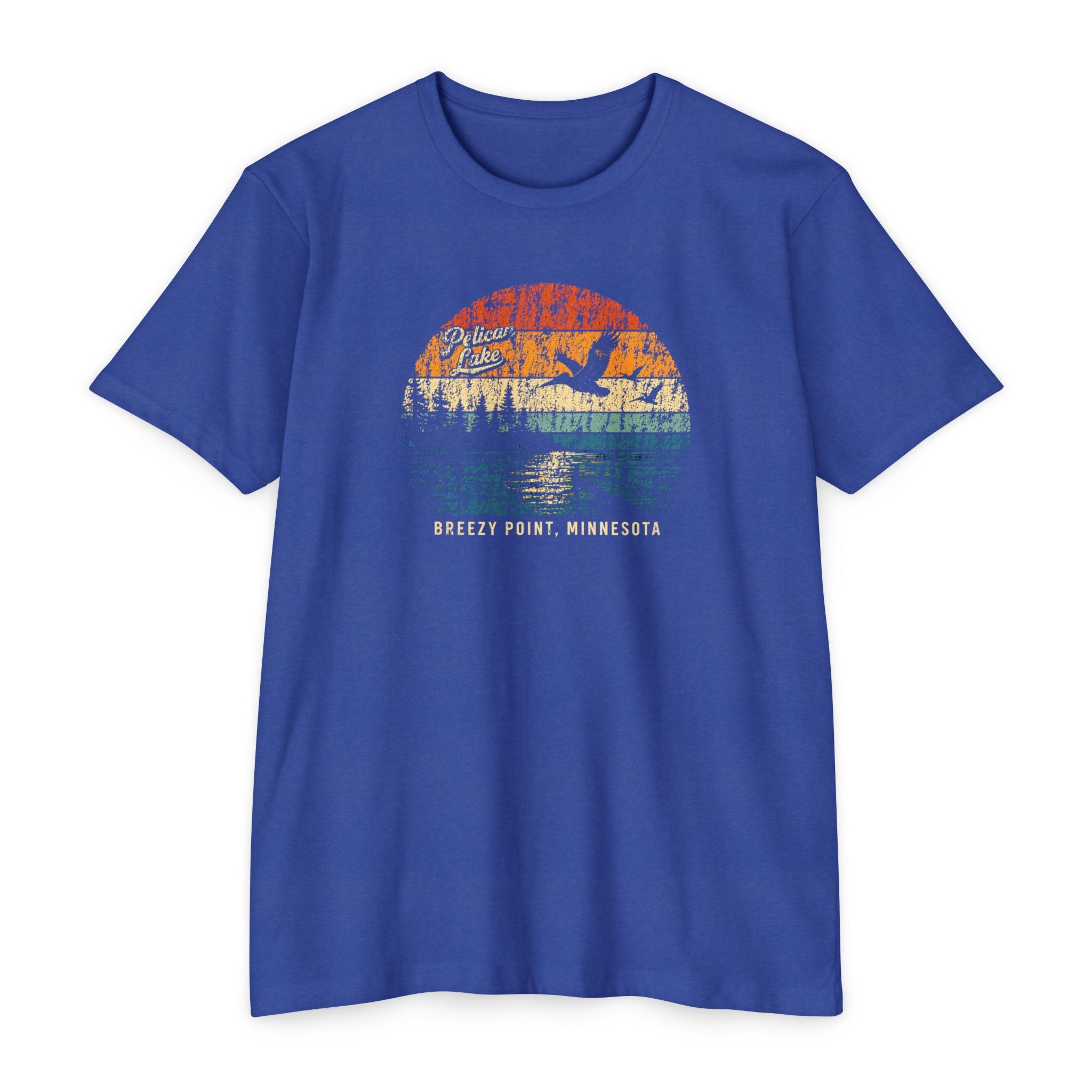 Pelican Lake T-Shirt – Vintage Sunset Minnesota Lake Tee | Breezy Point Retro Shirt