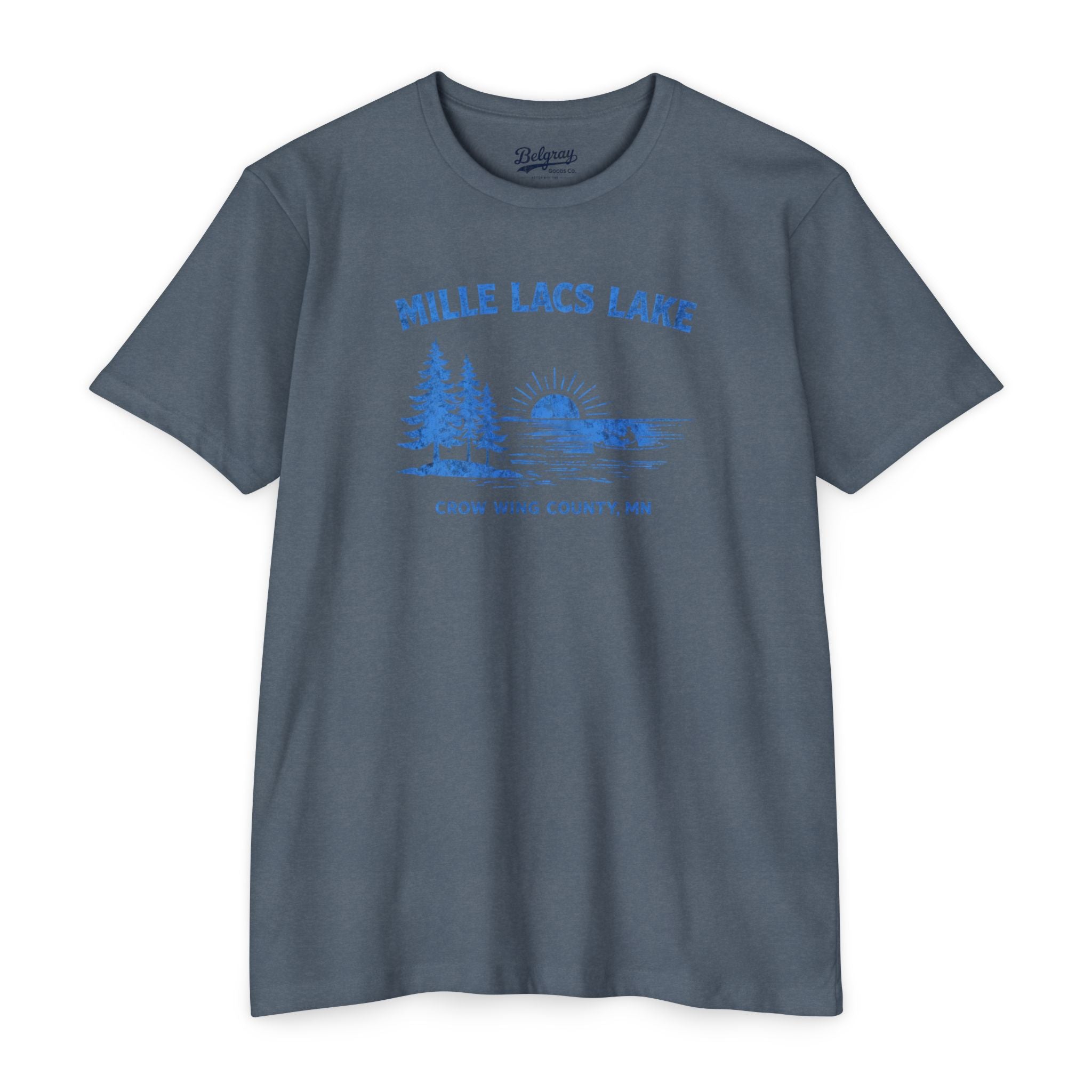 Mille Lacs Lake Minnesota T-Shirt – Vintage Canoe Sunset Retro Tee