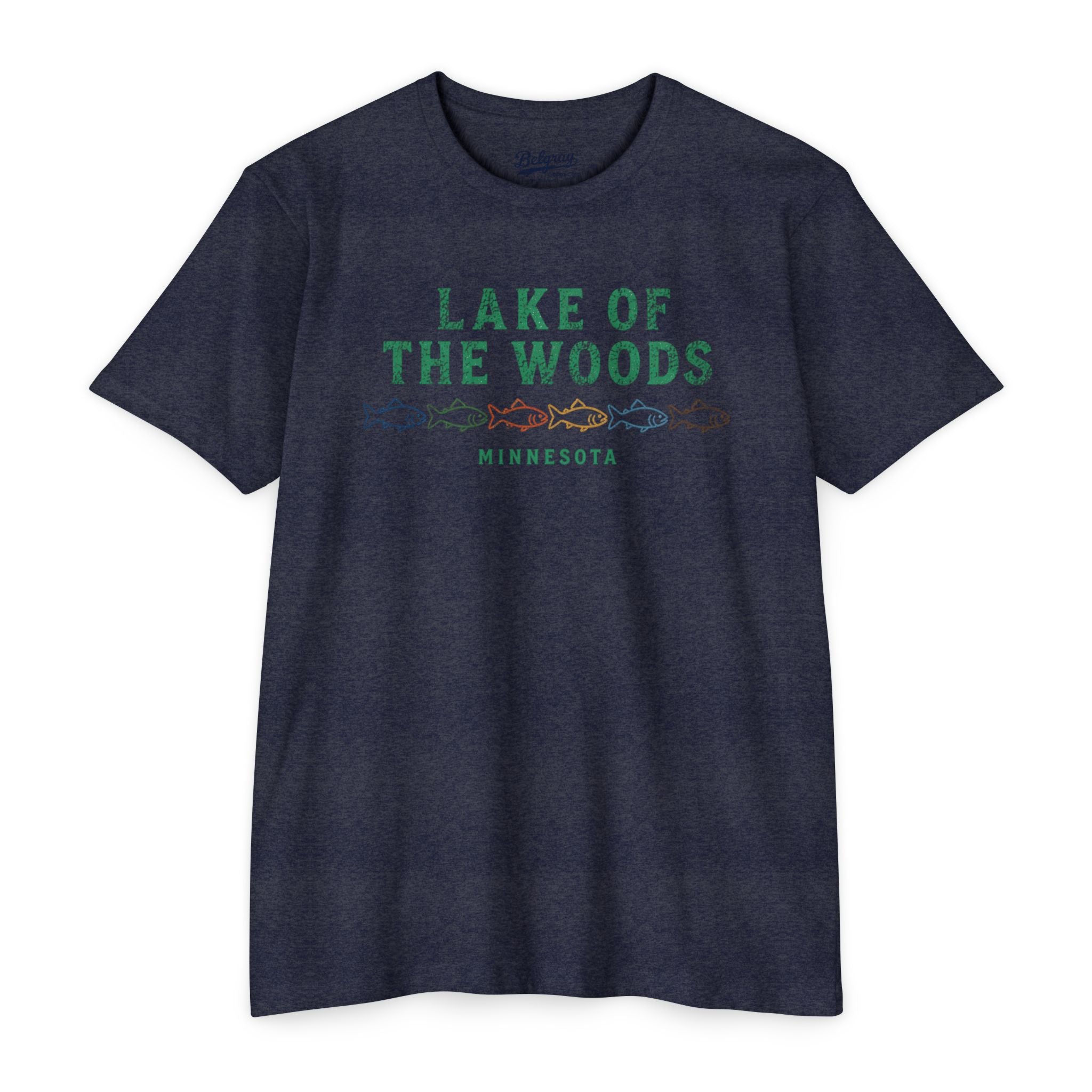 Lake of the Woods Minnesota Vintage Fishing T-Shirt | Retro Fish Graphic Tee