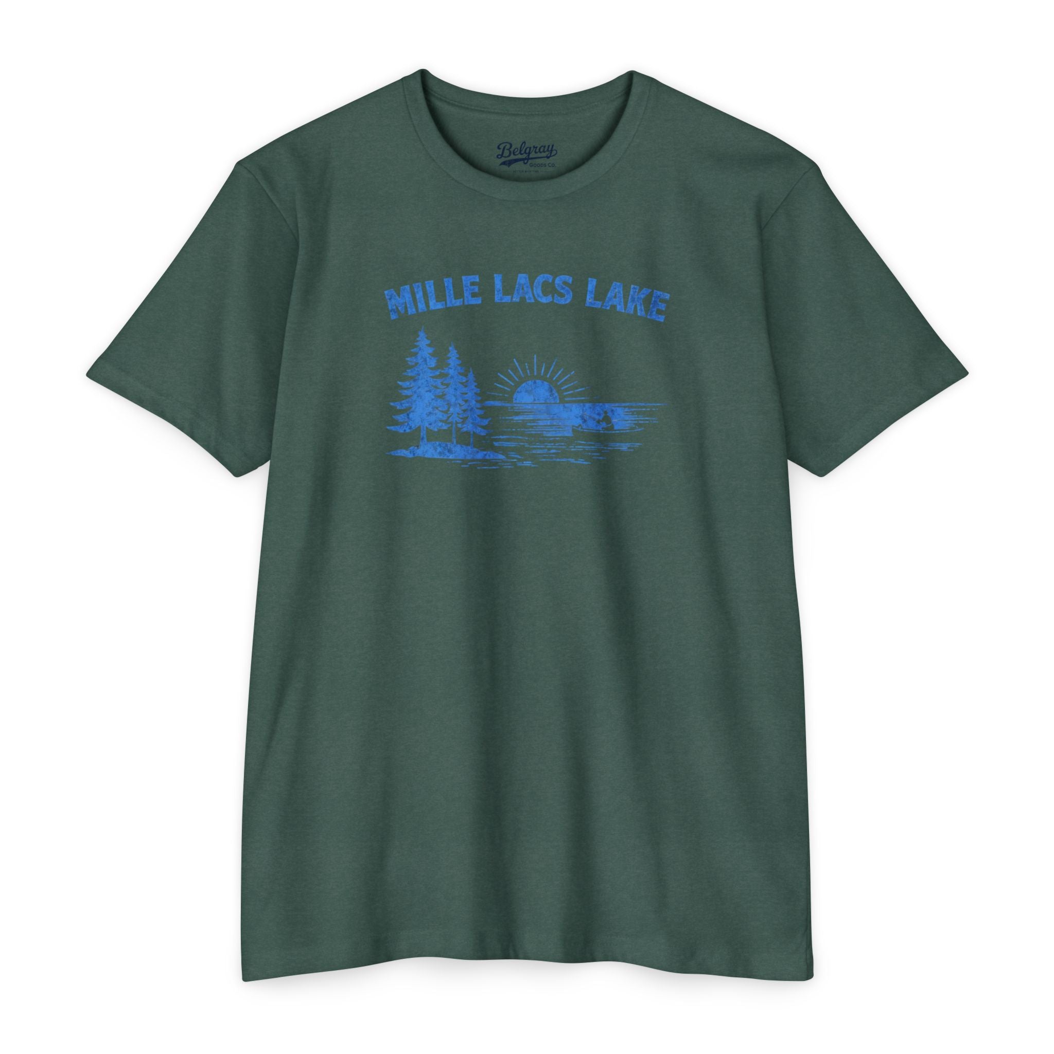 Mille Lacs Lake Minnesota T-Shirt – Vintage Canoe Sunset Retro Tee