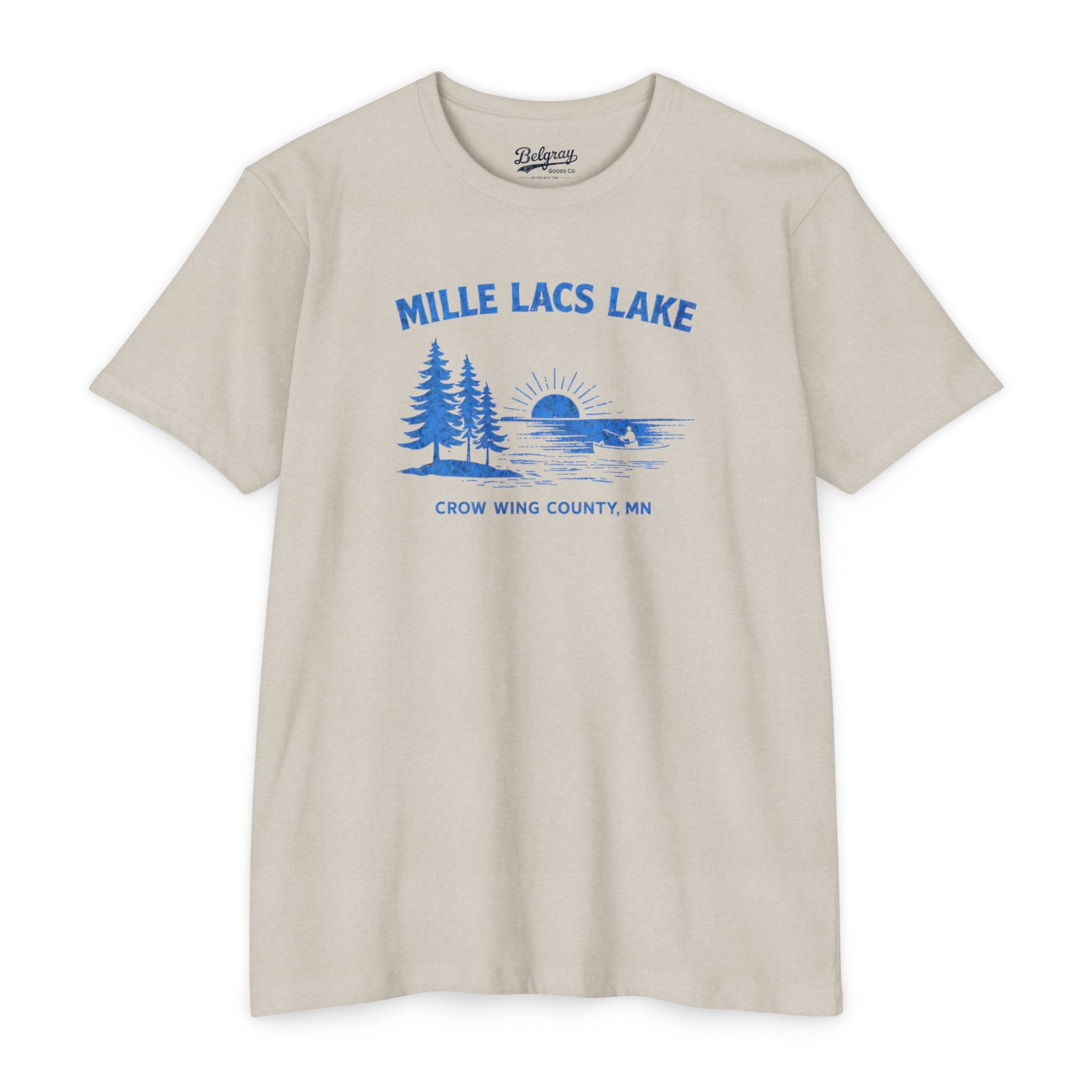 Mille Lacs Lake Minnesota T-Shirt – Vintage Canoe Sunset Retro Tee