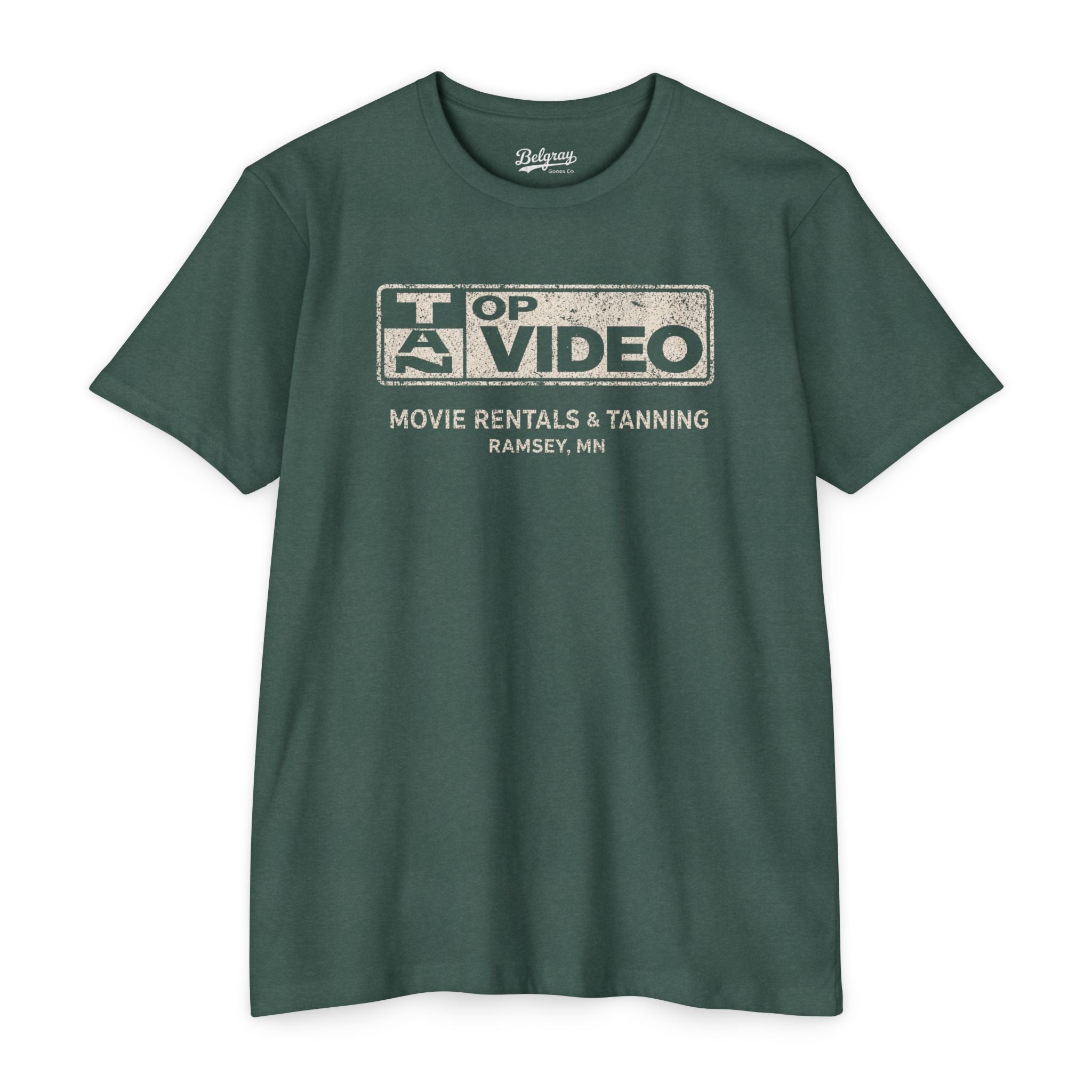 Top Tan Video Ramsey Minnesota T-Shirt – Vintage VHS Rental Retro Tee