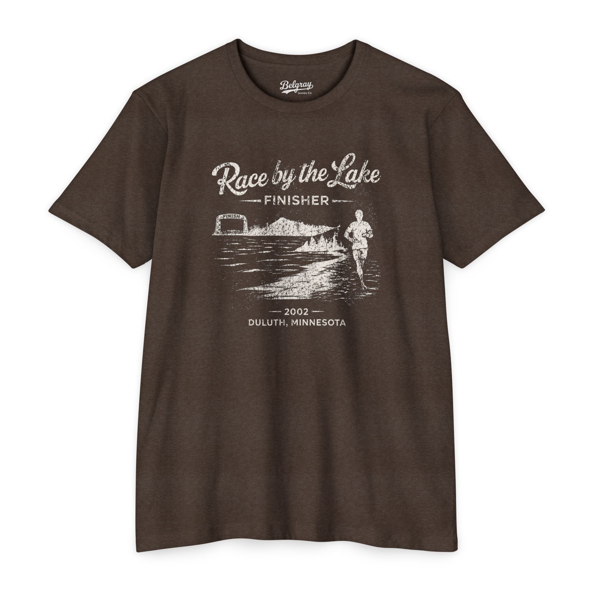 Race by the Lake Duluth Minnesota T-Shirt – Vintage Running Finisher Retro Tee