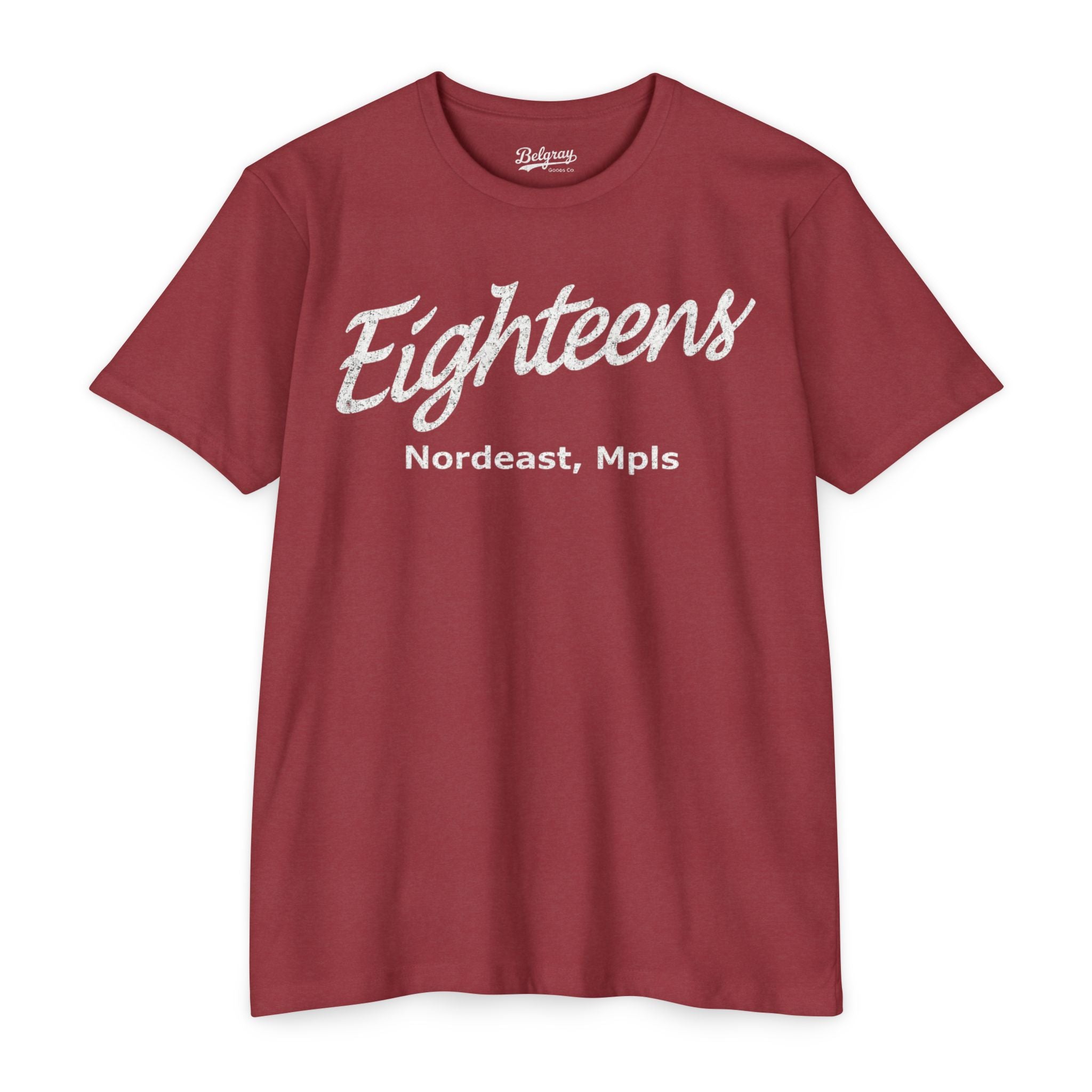Eighteens Northeast Minneapolis T-Shirt – Vintage Co-Ed Softball Retro Tee