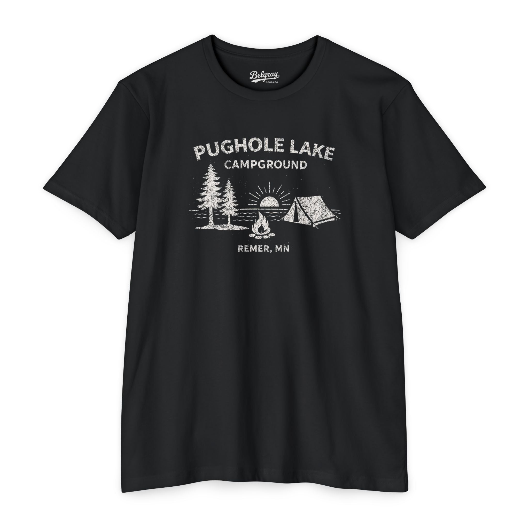 Pughole Lake Campground Minnesota T-Shirt – Vintage Camping Retro Tee