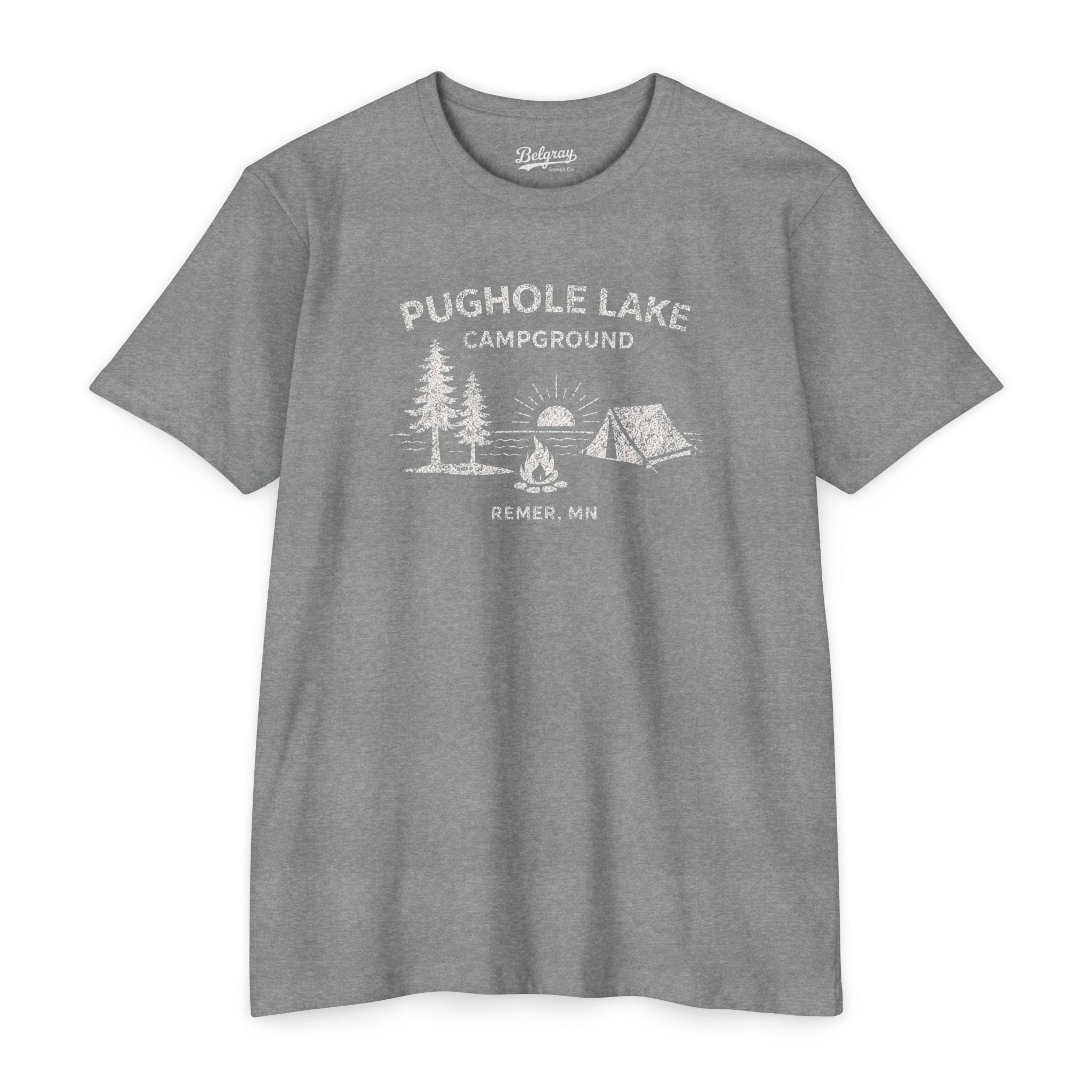 Pughole Lake Campground Minnesota T-Shirt – Vintage Camping Retro Tee