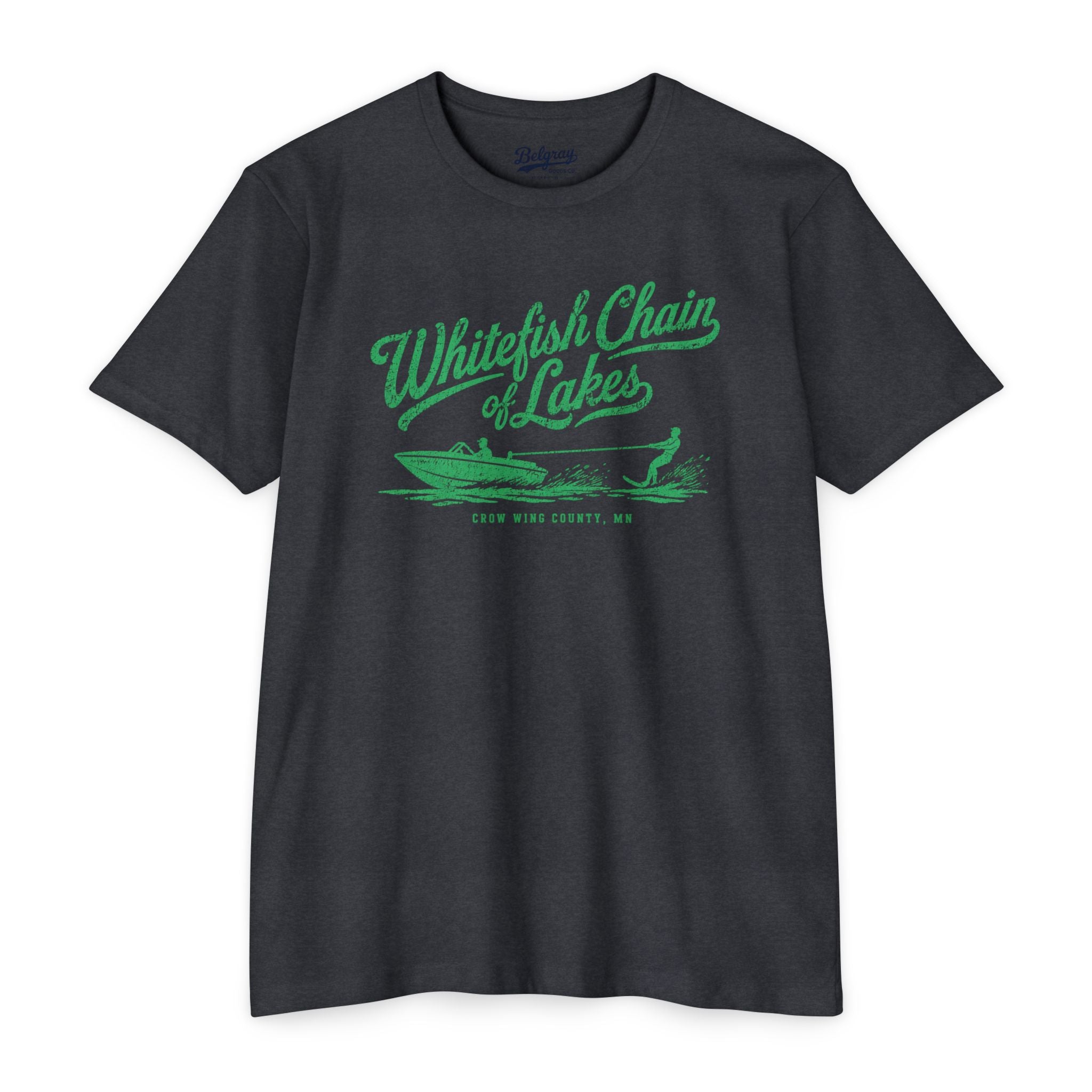 Whitefish Chain of Lakes Minnesota T-Shirt – Vintage Lake Map Retro Tee