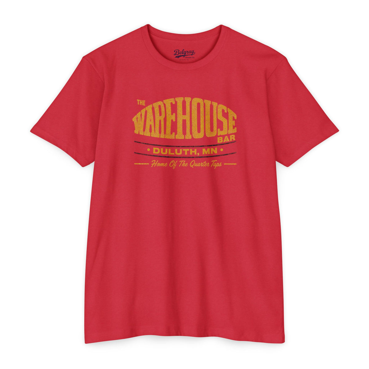The Warehouse Bar Duluth, MN | Home of the Quarter Taps Retro T-Shirt