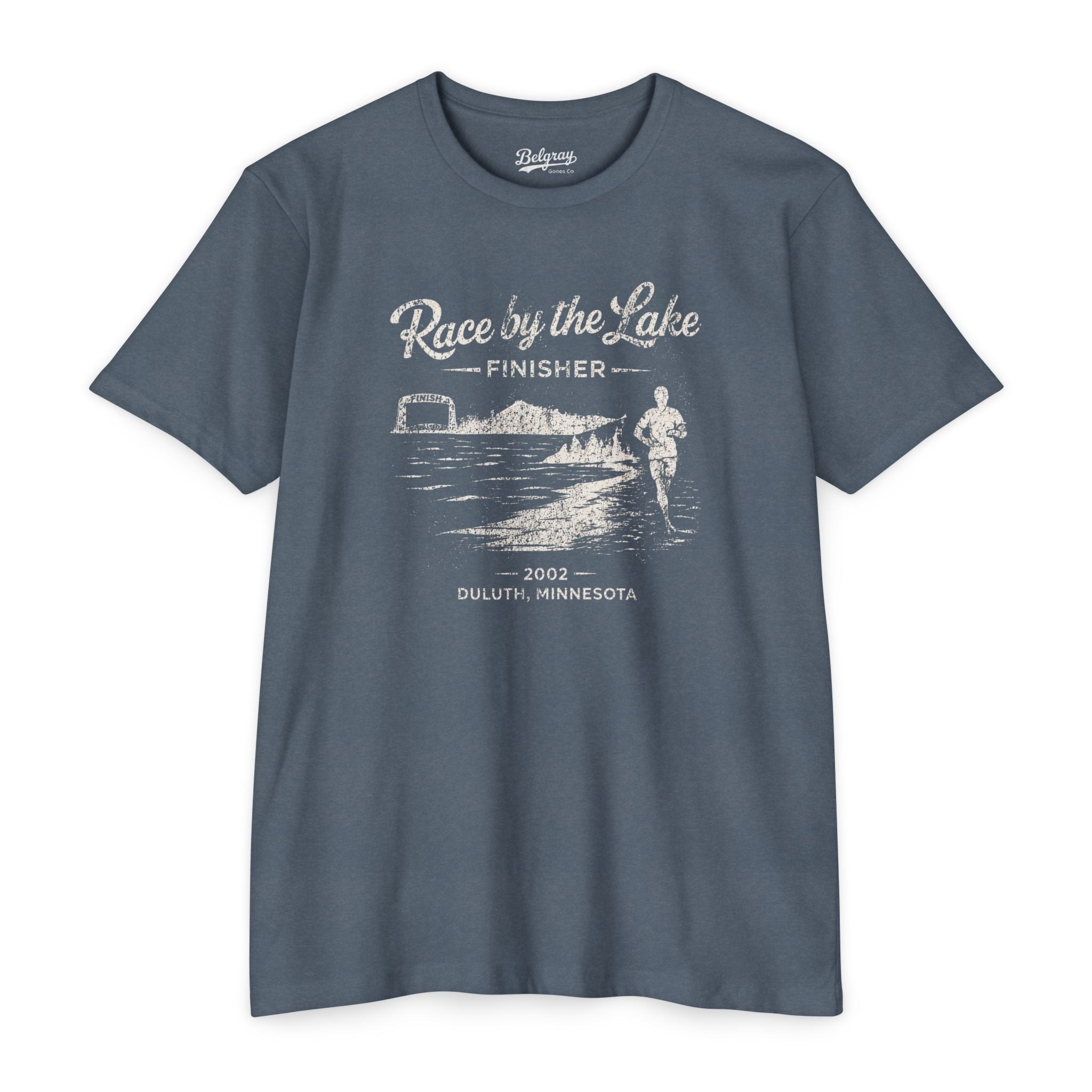 Race by the Lake Duluth Minnesota T-Shirt – Vintage Running Finisher Retro Tee