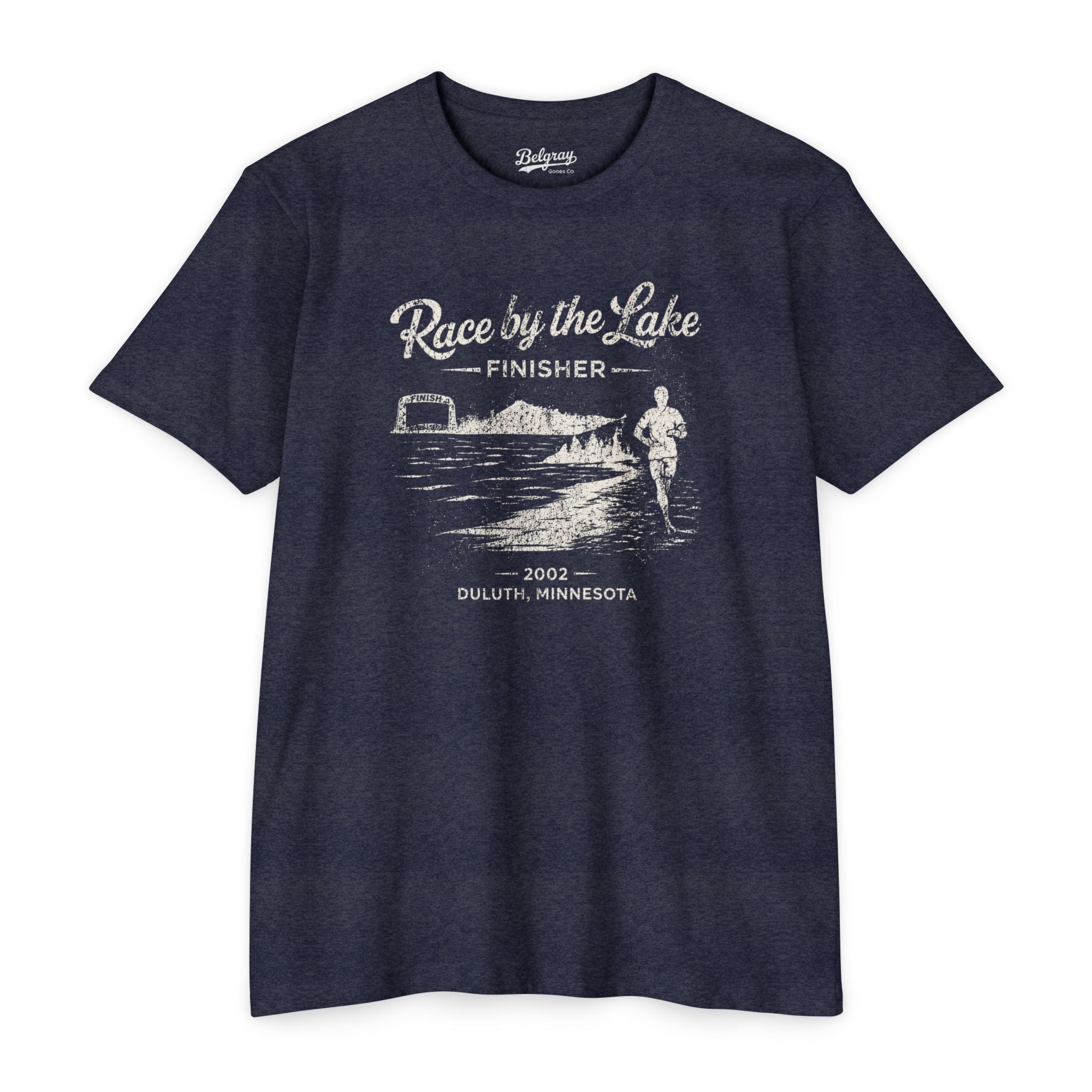 Race by the Lake Duluth Minnesota T-Shirt – Vintage Running Finisher Retro Tee