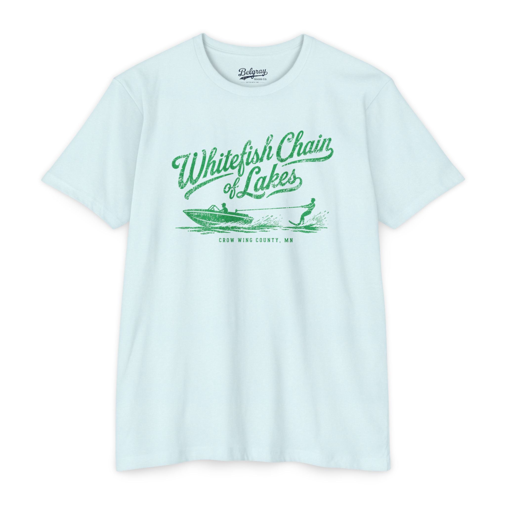 Whitefish Chain of Lakes Minnesota T-Shirt – Vintage Lake Map Retro Tee