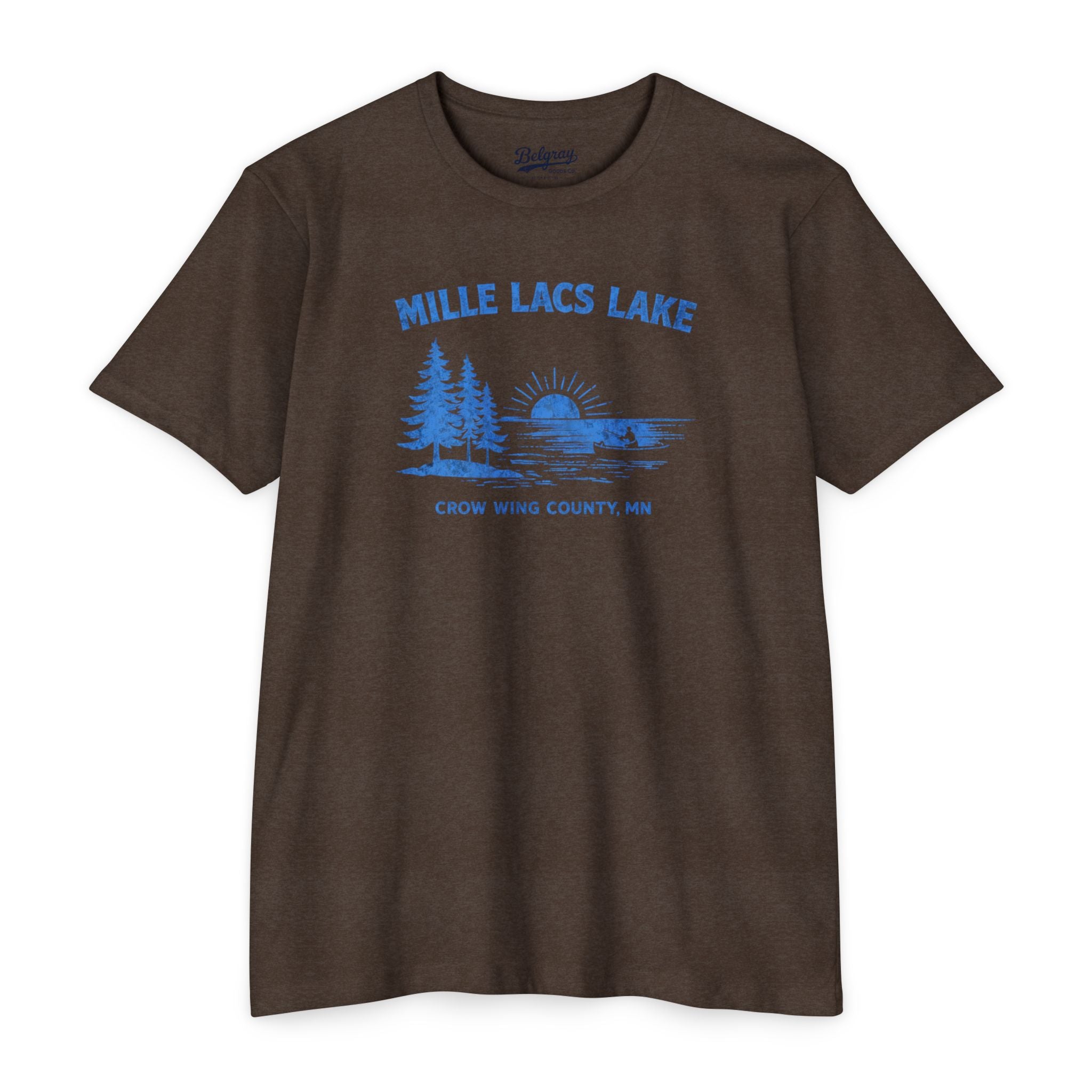 Mille Lacs Lake Minnesota T-Shirt – Vintage Canoe Sunset Retro Tee