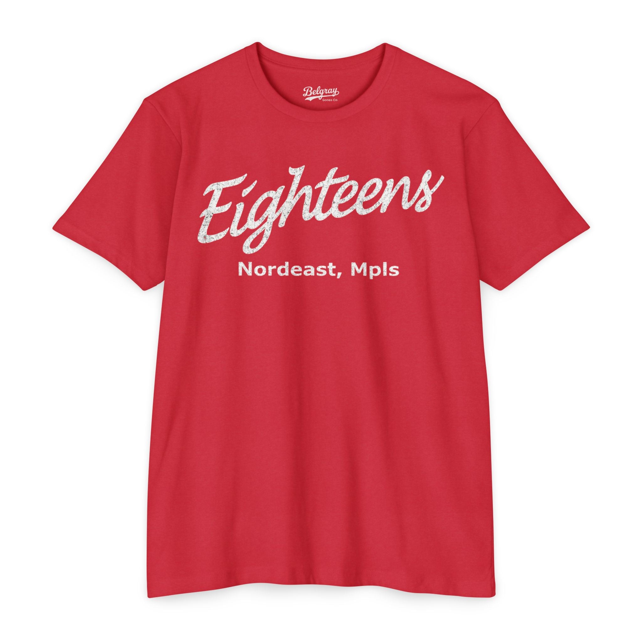 Eighteens Northeast Minneapolis T-Shirt – Vintage Co-Ed Softball Retro Tee