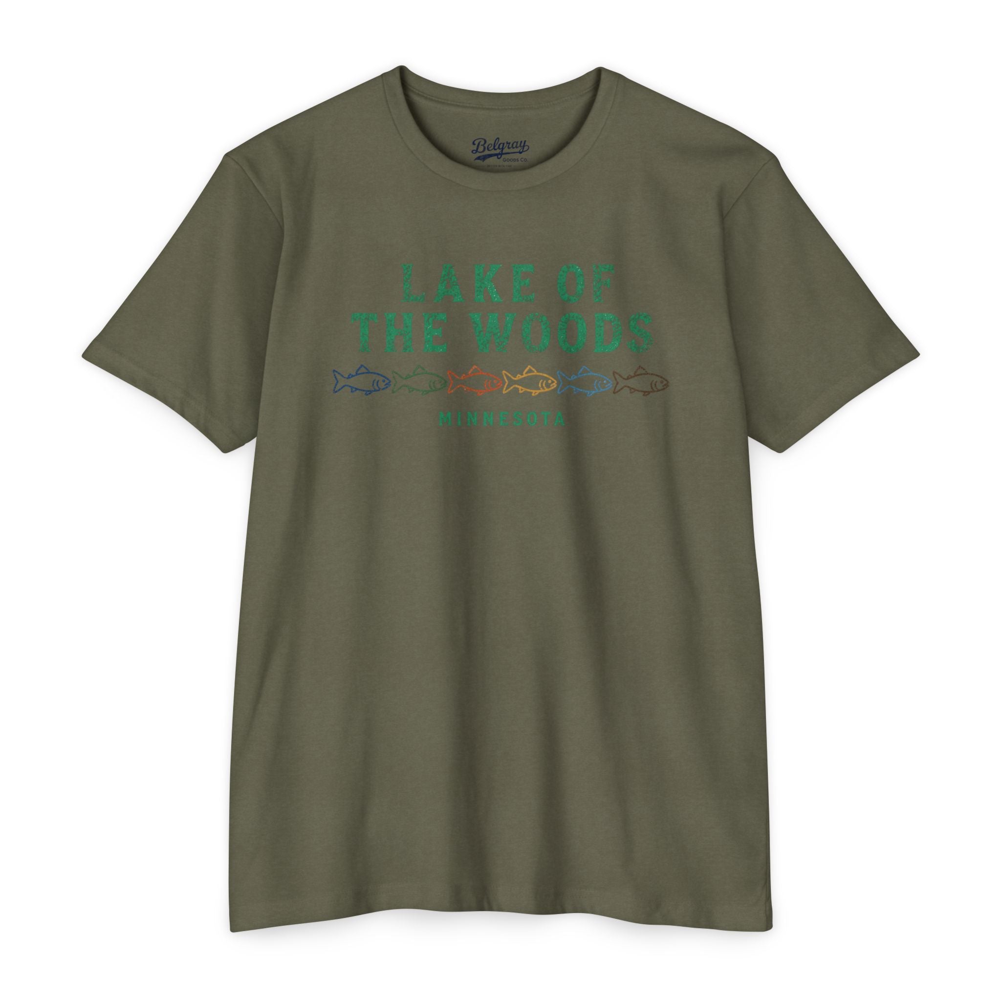 Lake of the Woods Minnesota Vintage Fishing T-Shirt | Retro Fish Graphic Tee