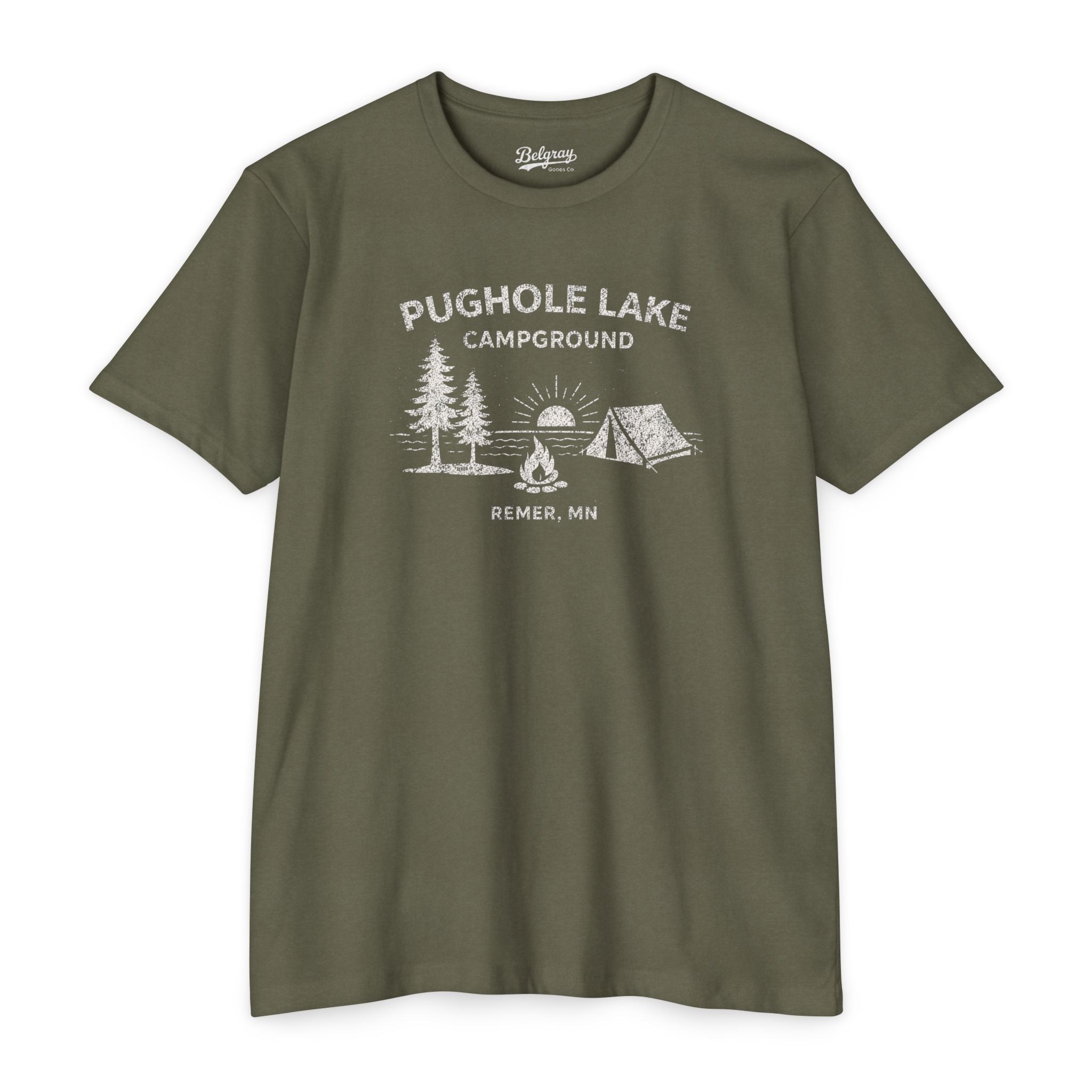 Pughole Lake Campground Minnesota T-Shirt – Vintage Camping Retro Tee