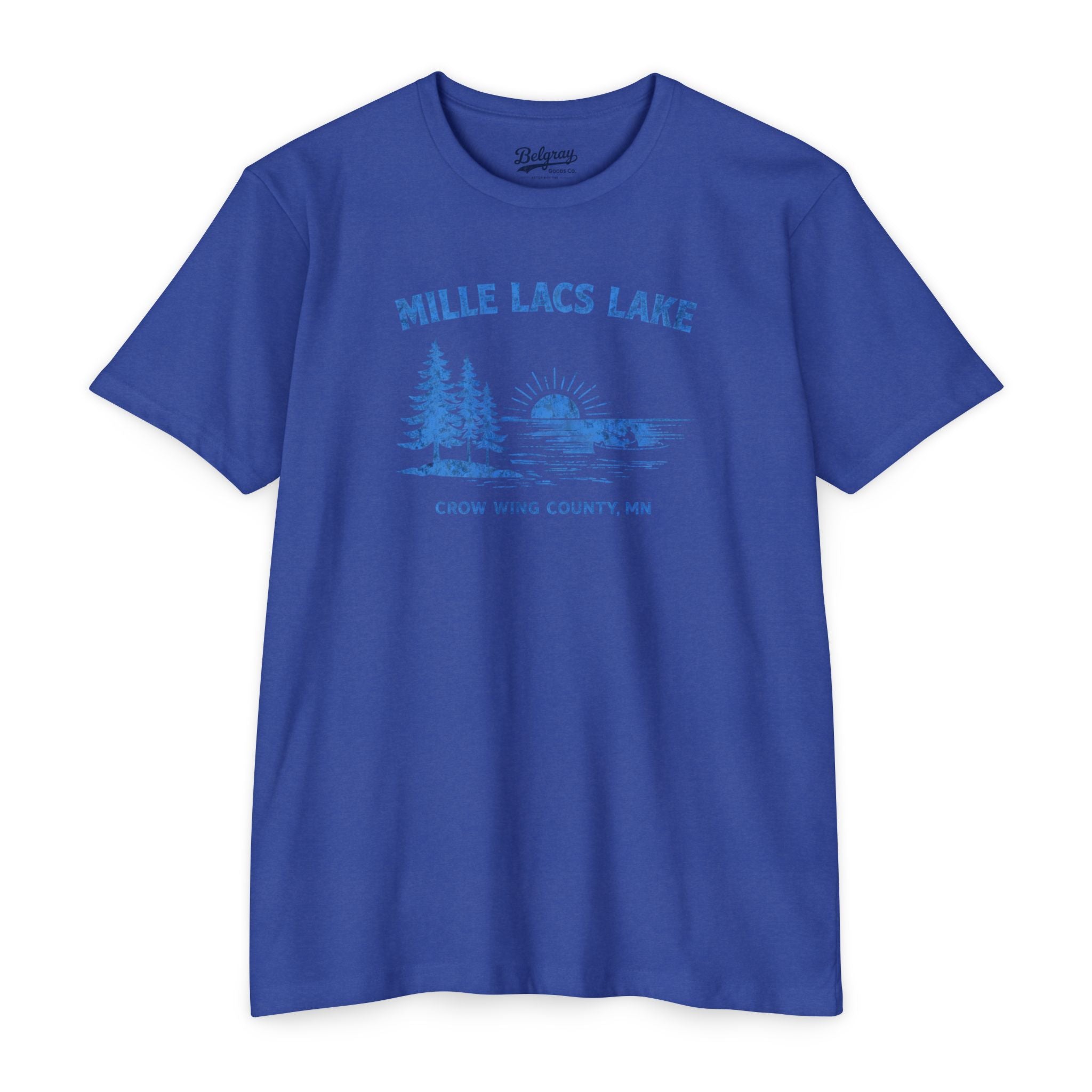 Mille Lacs Lake Minnesota T-Shirt – Vintage Canoe Sunset Retro Tee