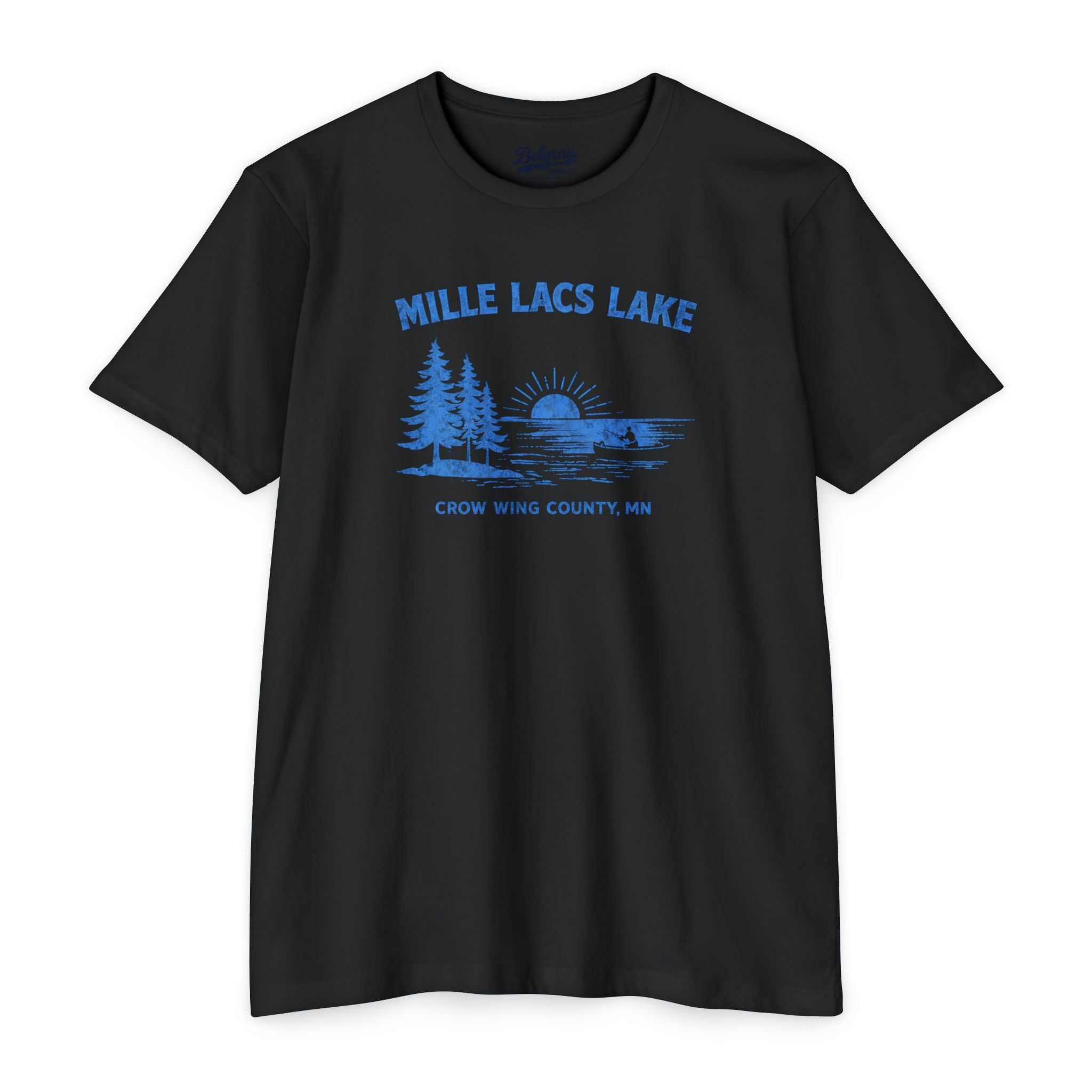 Mille Lacs Lake Minnesota T-Shirt – Vintage Canoe Sunset Retro Tee