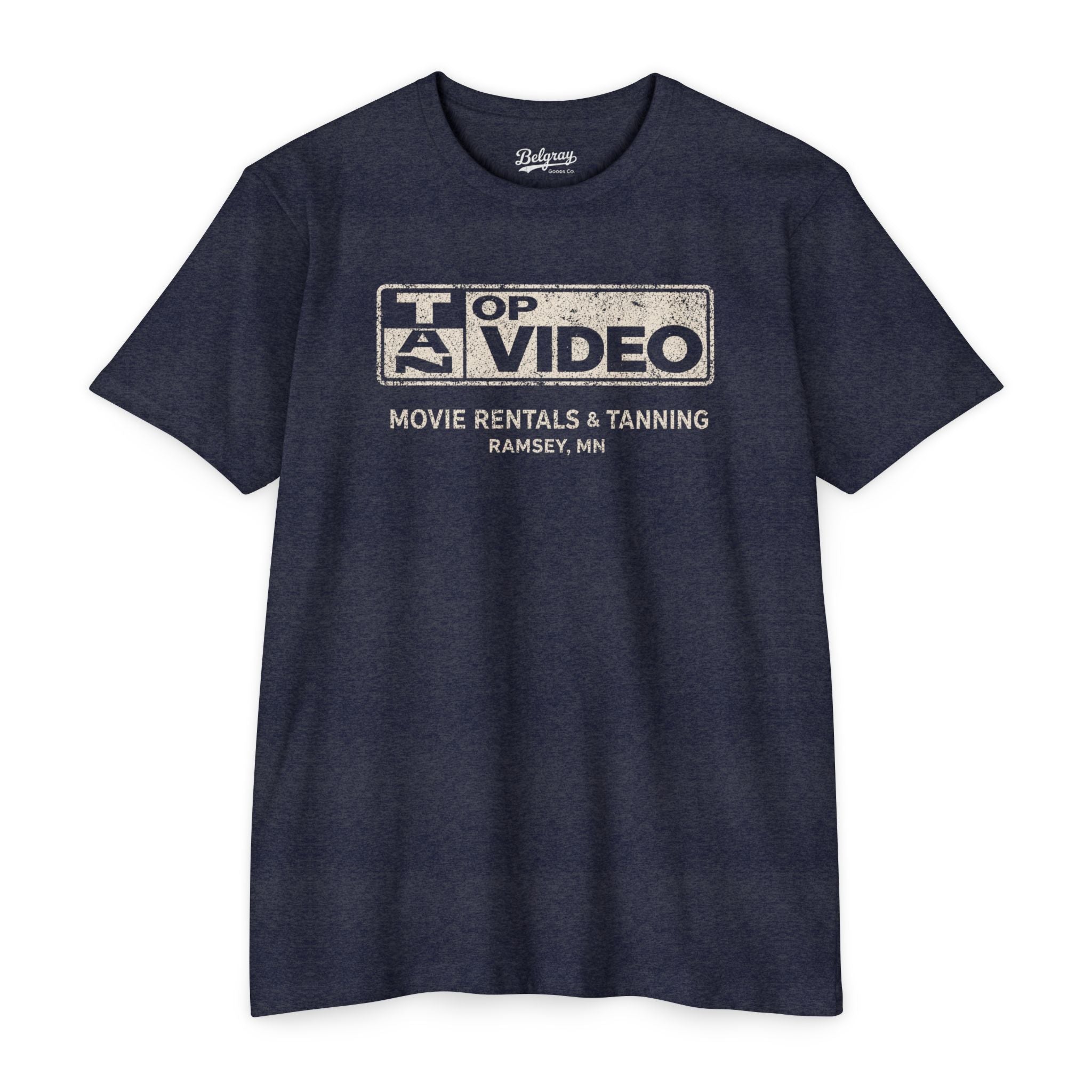 Top Tan Video Ramsey Minnesota T-Shirt – Vintage VHS Rental Retro Tee