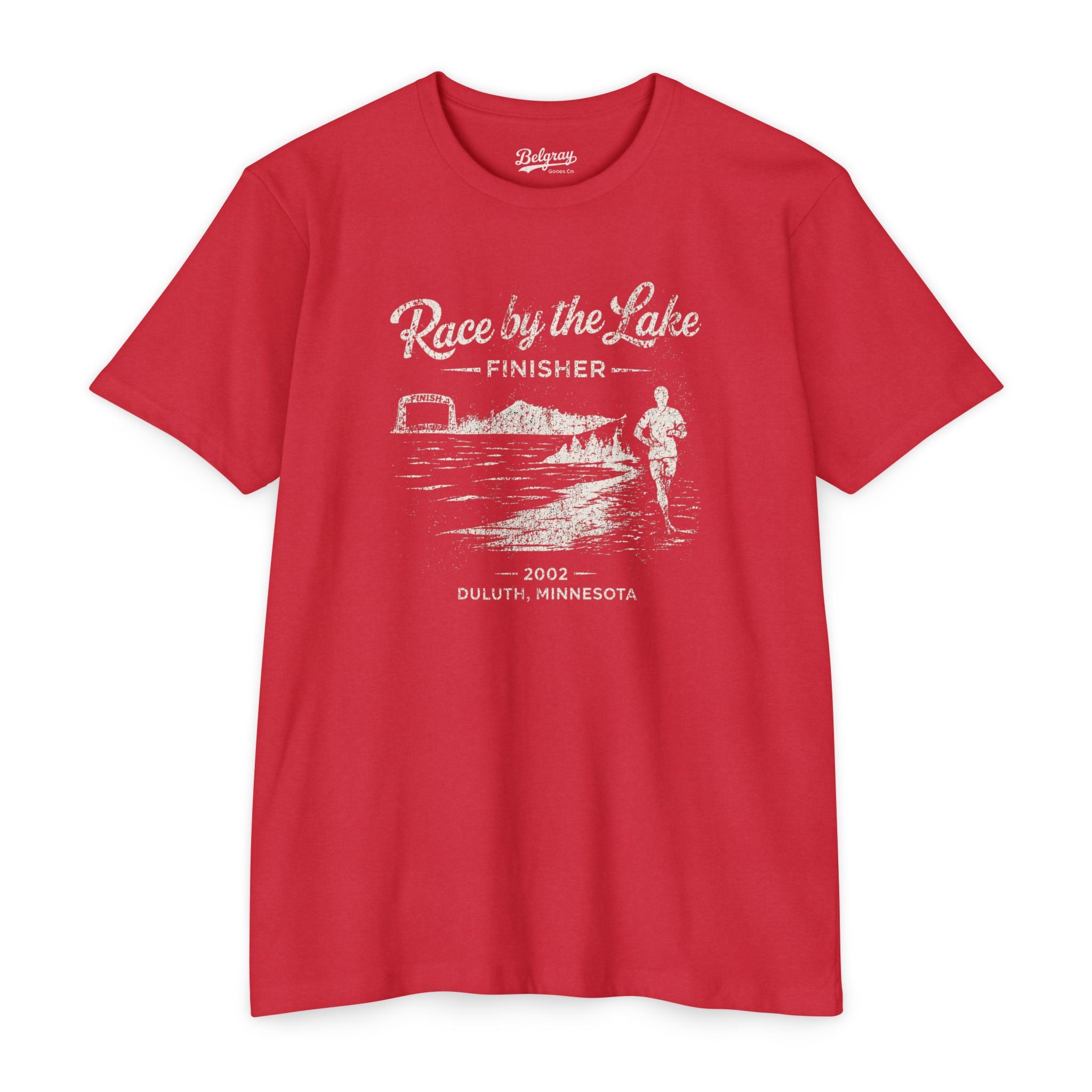 Race by the Lake Duluth Minnesota T-Shirt – Vintage Running Finisher Retro Tee