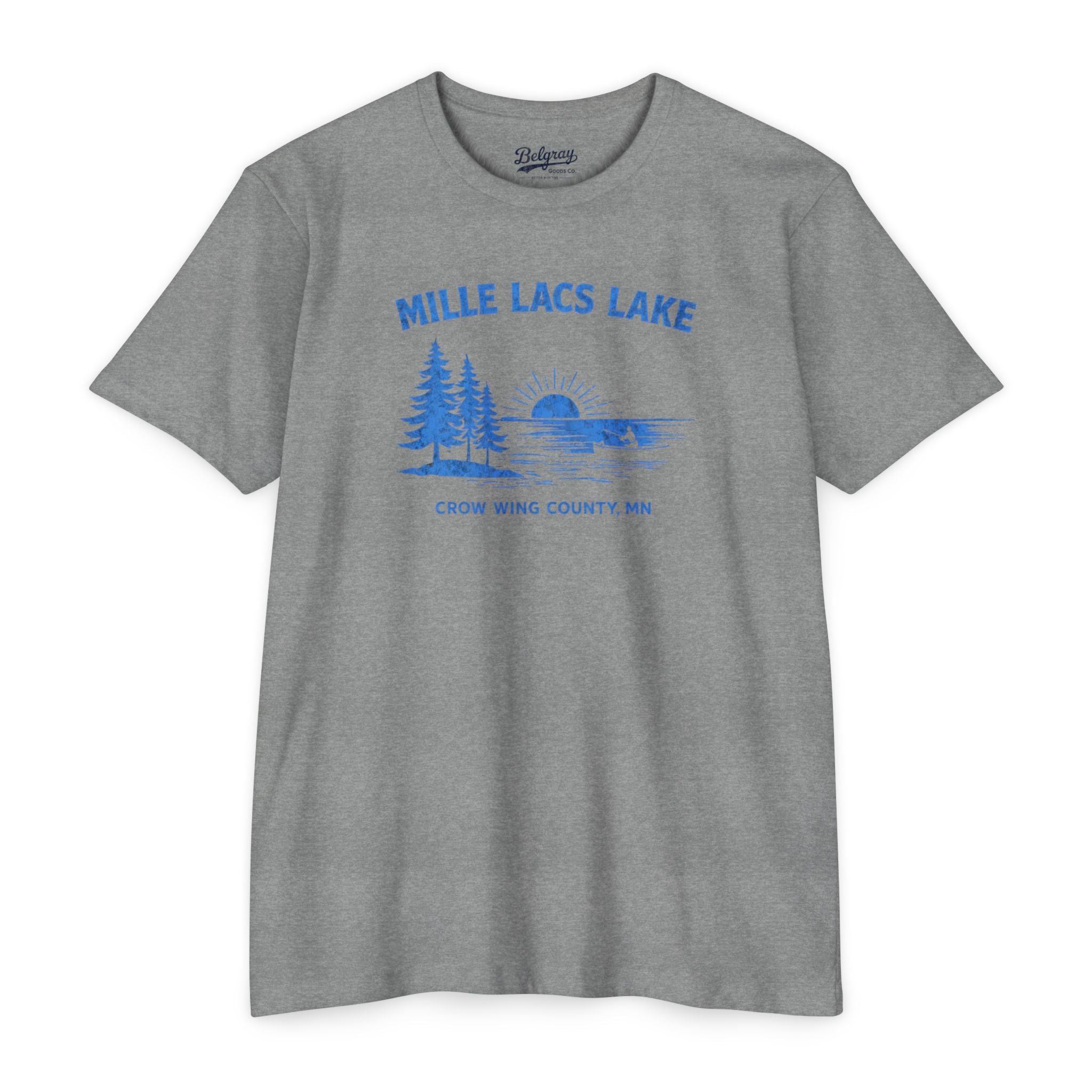 Mille Lacs Lake Minnesota T-Shirt – Vintage Canoe Sunset Retro Tee