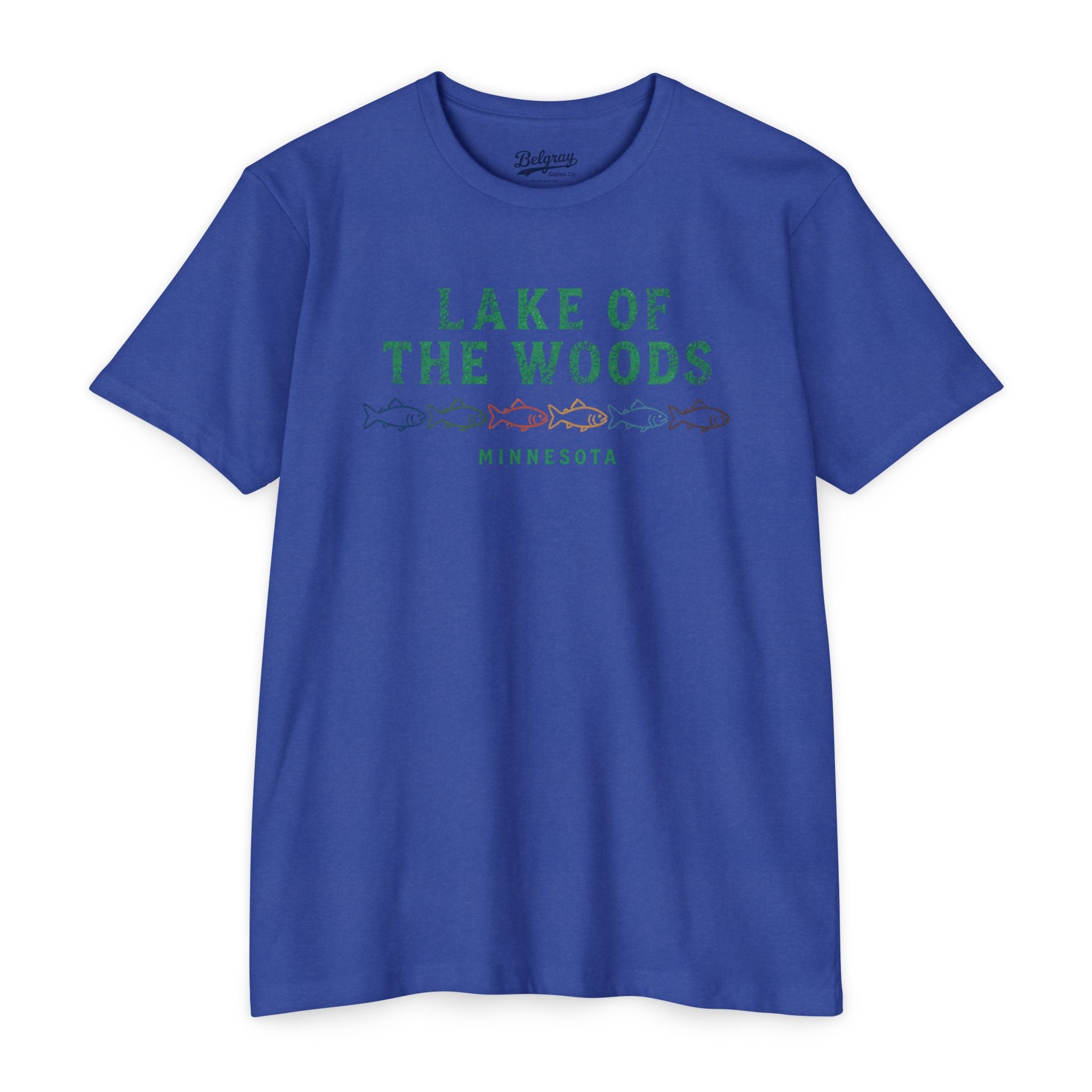 Lake of the Woods Minnesota Vintage Fishing T-Shirt | Retro Fish Graphic Tee